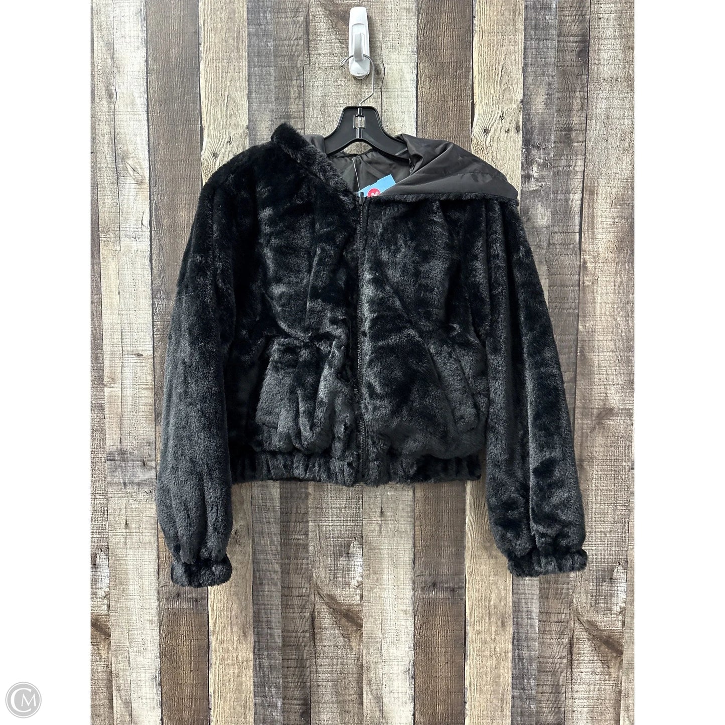 Jacket Faux Fur & Sherpa By Cmf In Black, Size: M