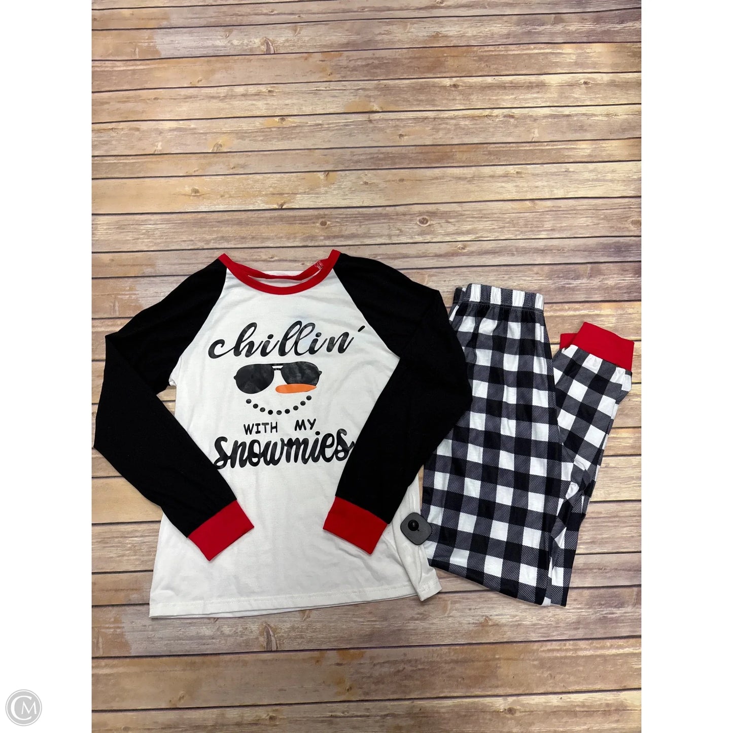 Pajamas 2pc By Cme In Black & White, Size: S