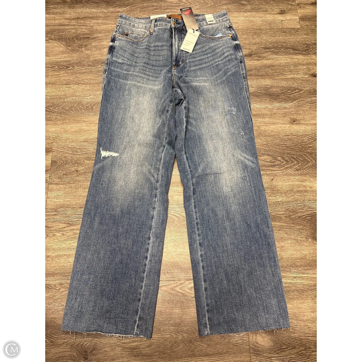 Jeans Straight By Judy Blue In Blue Denim, Size: 16