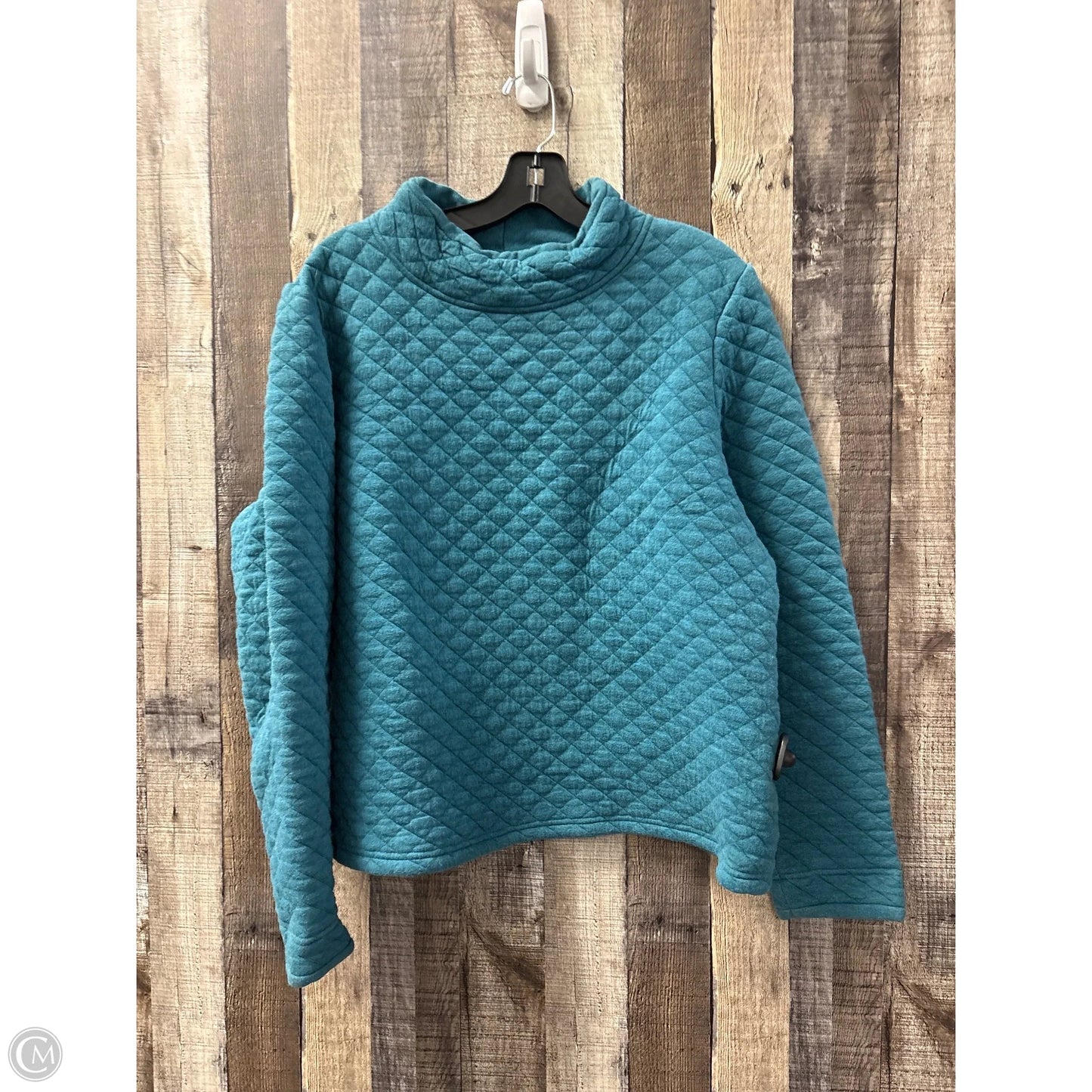 Top Long Sleeve By Orvis In Teal, Size: L