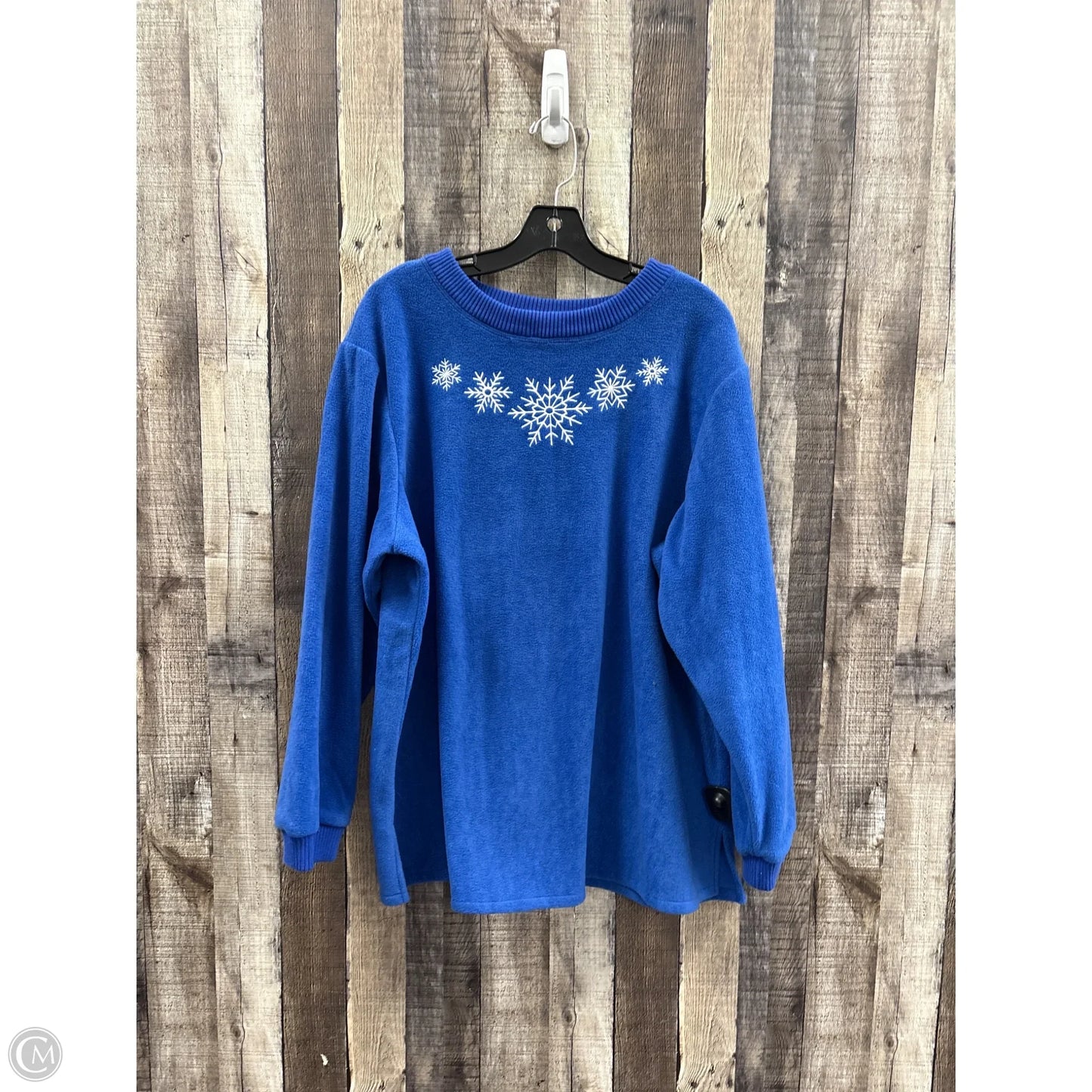 Sweatshirt Collar By Bob Mackie Qvc In Blue, Size: 1x