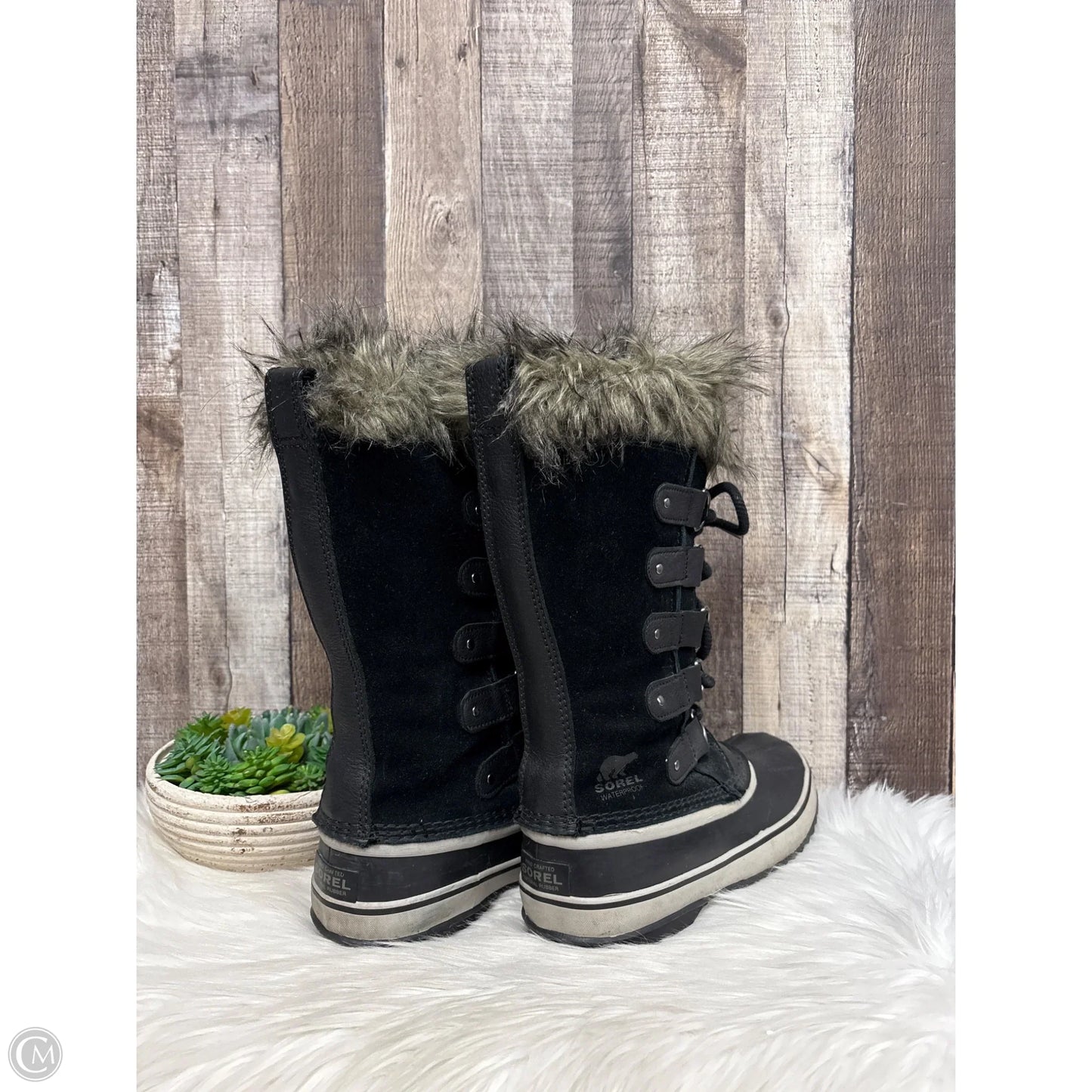 Boots Mid-calf Flats By Sorel In Black, Size: 6.5