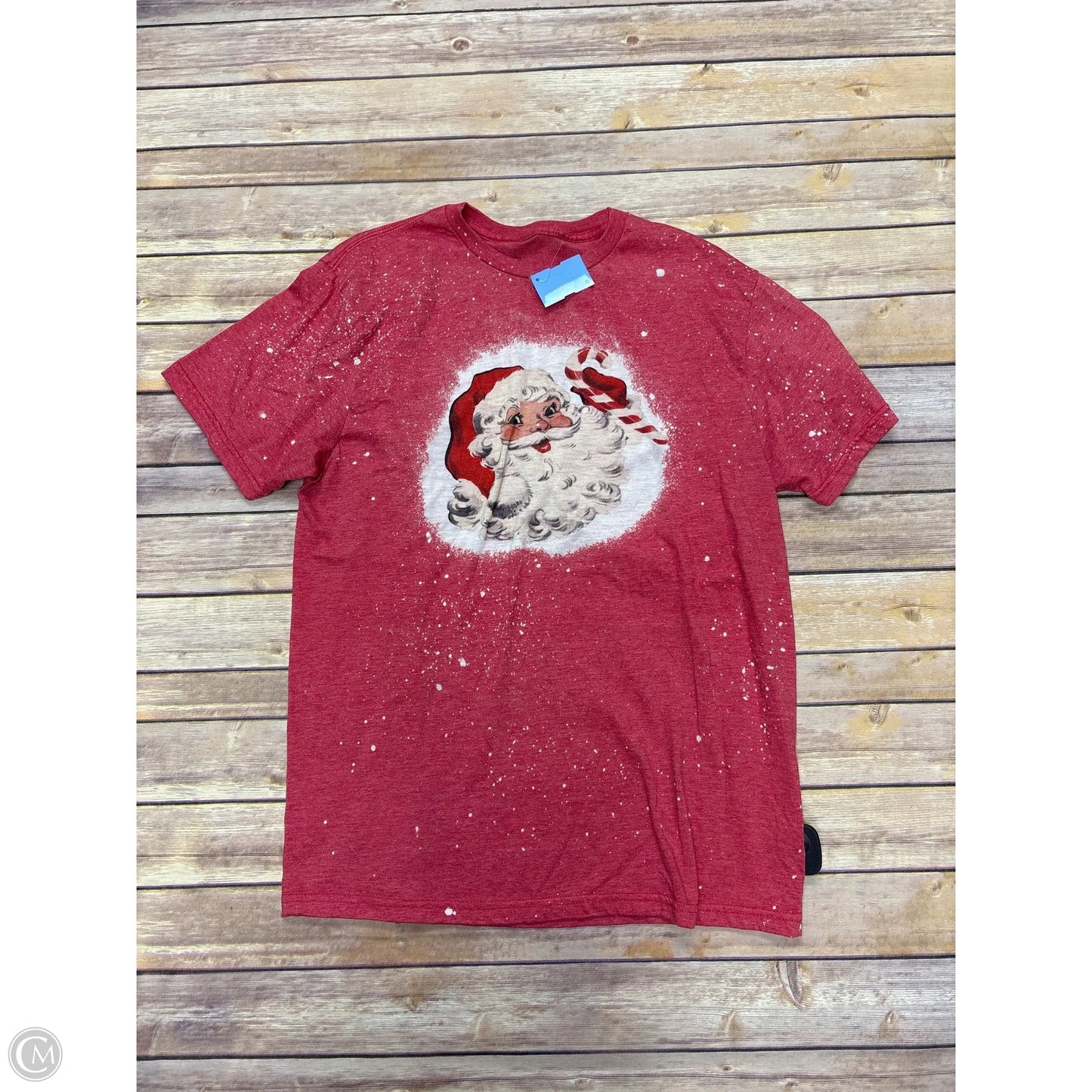 Top Short Sleeve Basic By Cmf In Red, Size: M