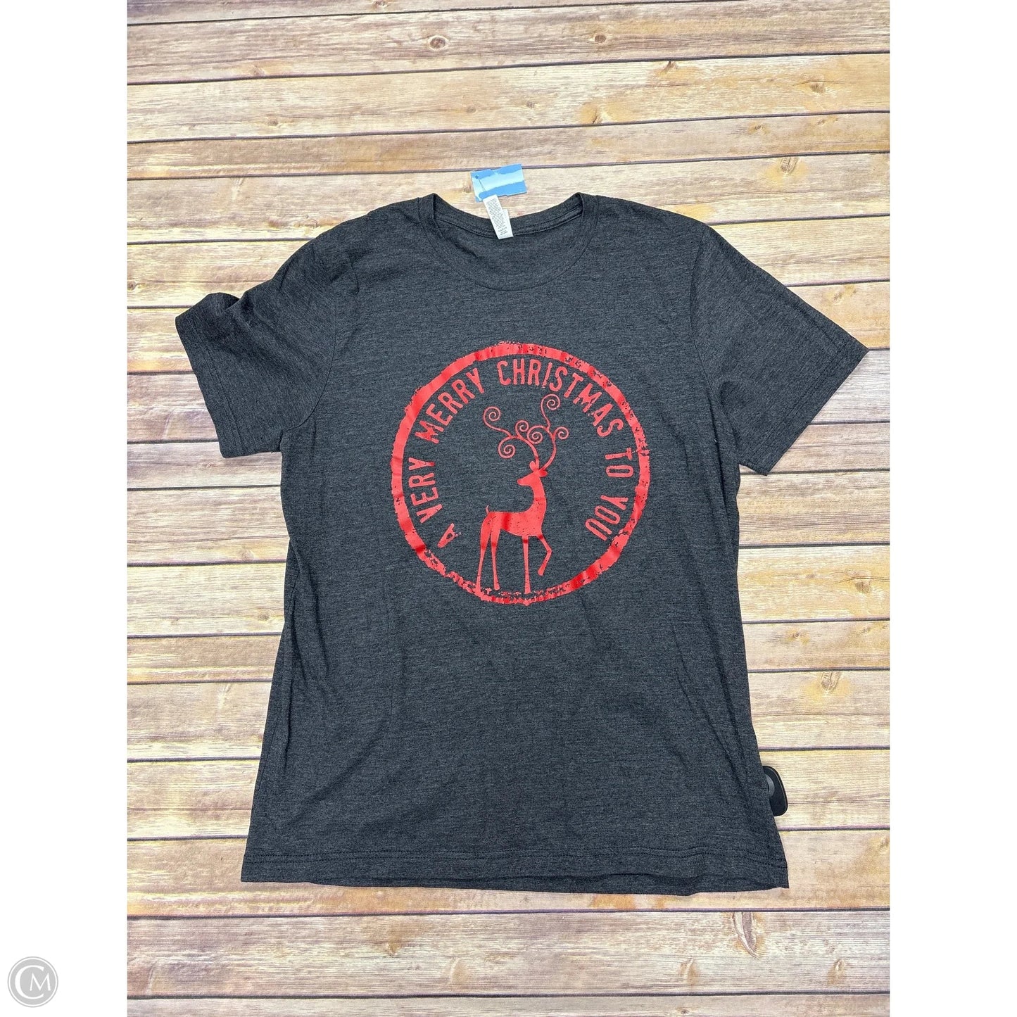 Top Short Sleeve Basic By Bella + Canvas In Grey, Size: L