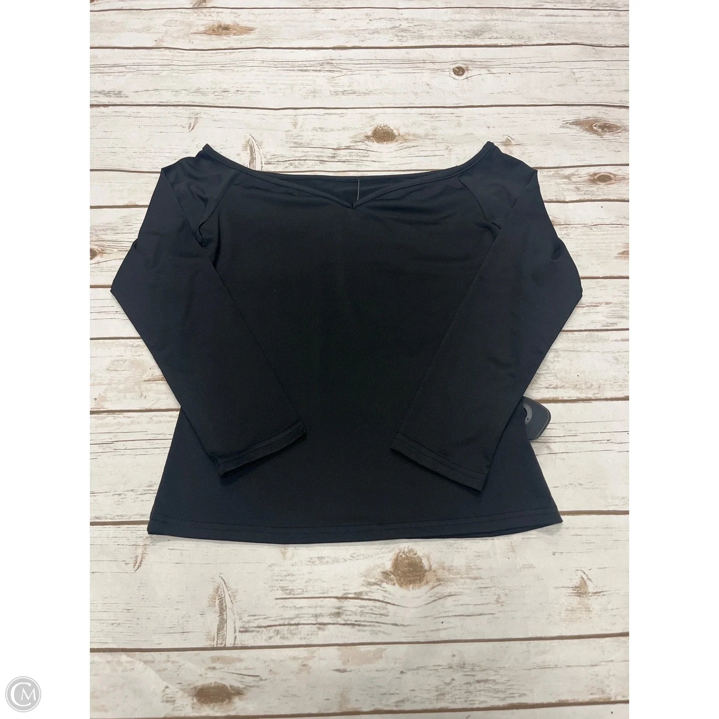 Top Long Sleeve By Cmf In Black, Size: M
