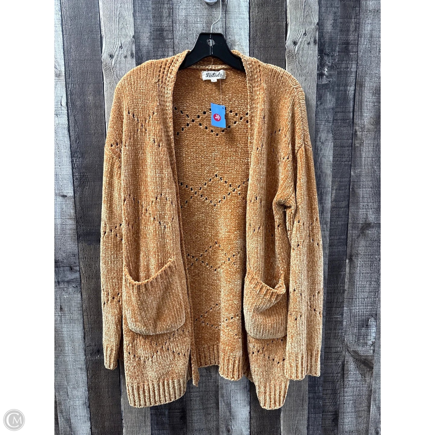 Sweater Cardigan By Listicle In Gold, Size: S