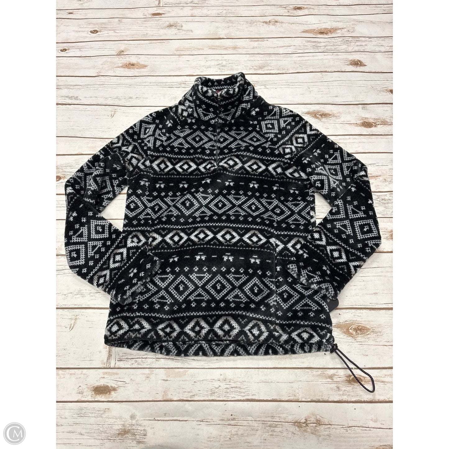 Jacket Fleece By Eddie Bauer In Black, Size: M