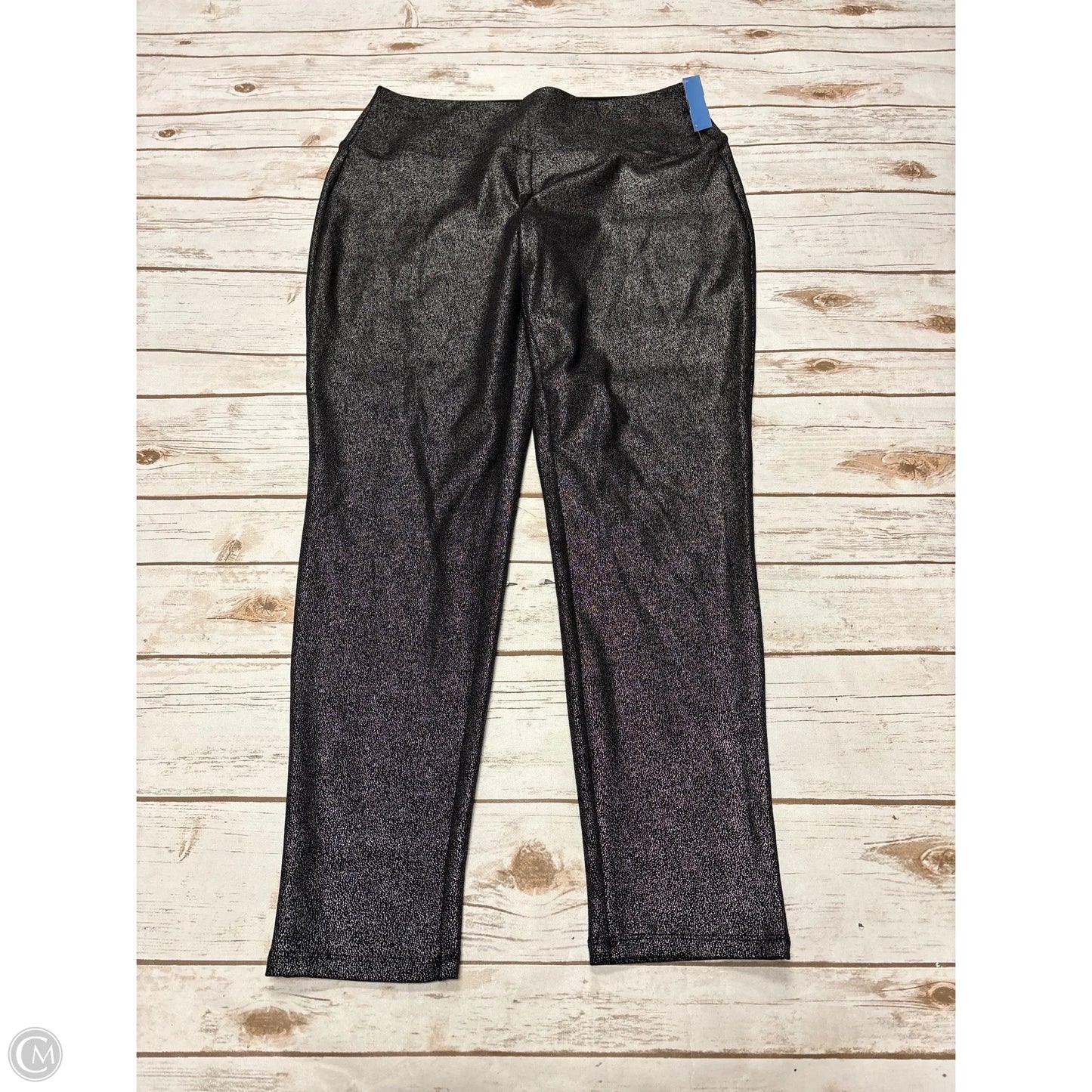 Pants Leggings By Apt 9 In Black & Silver, Size: L