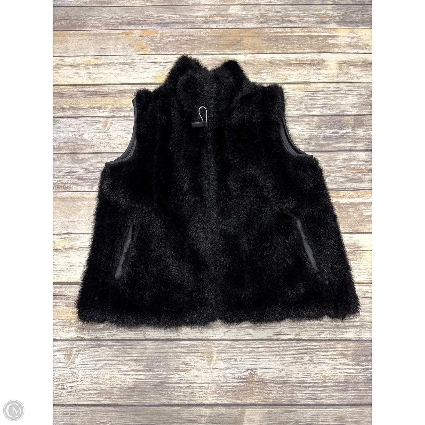 Vest Faux Fur & Sherpa By Cme In Black, Size: M