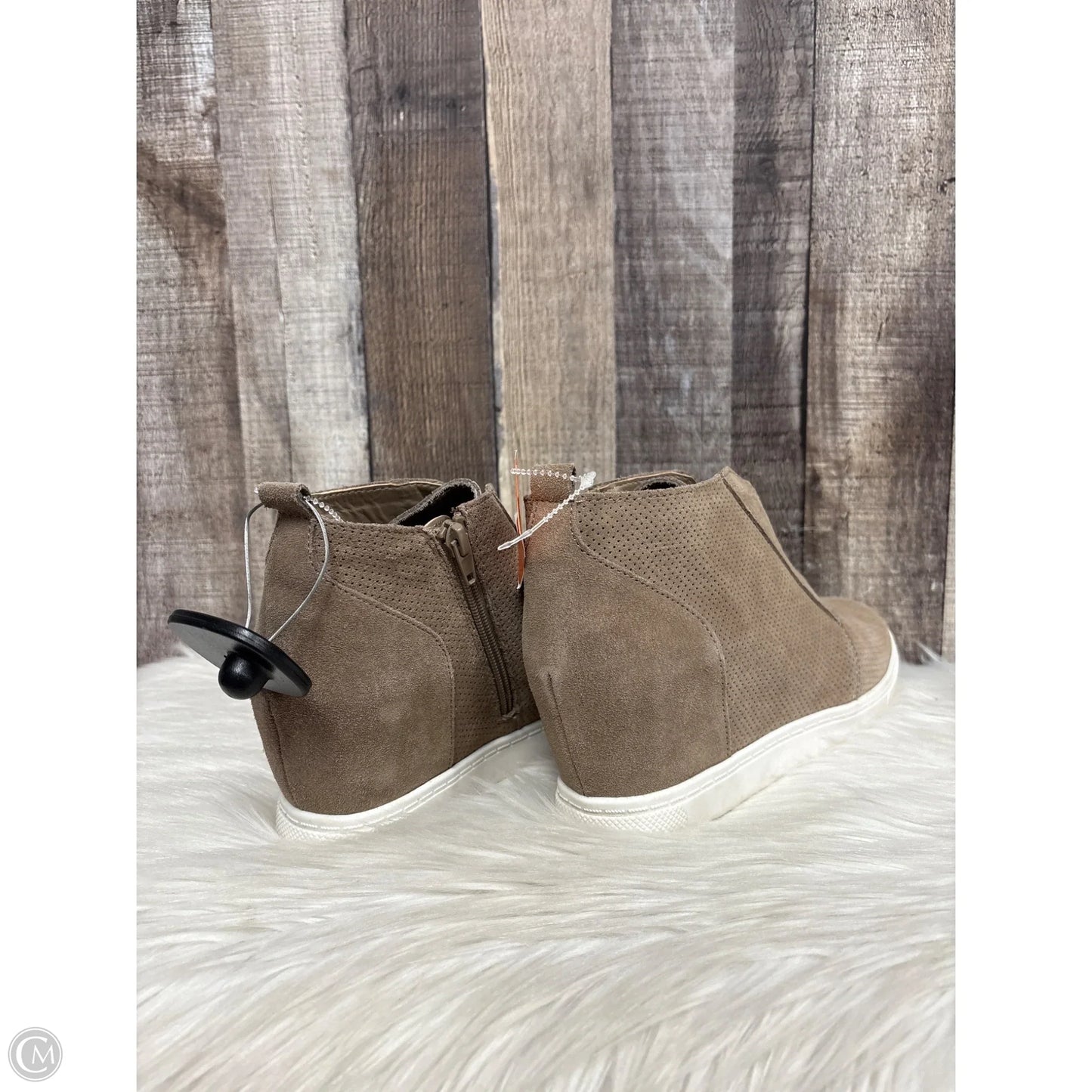 Boots Ankle Heels By Steve Madden In Tan, Size: 10