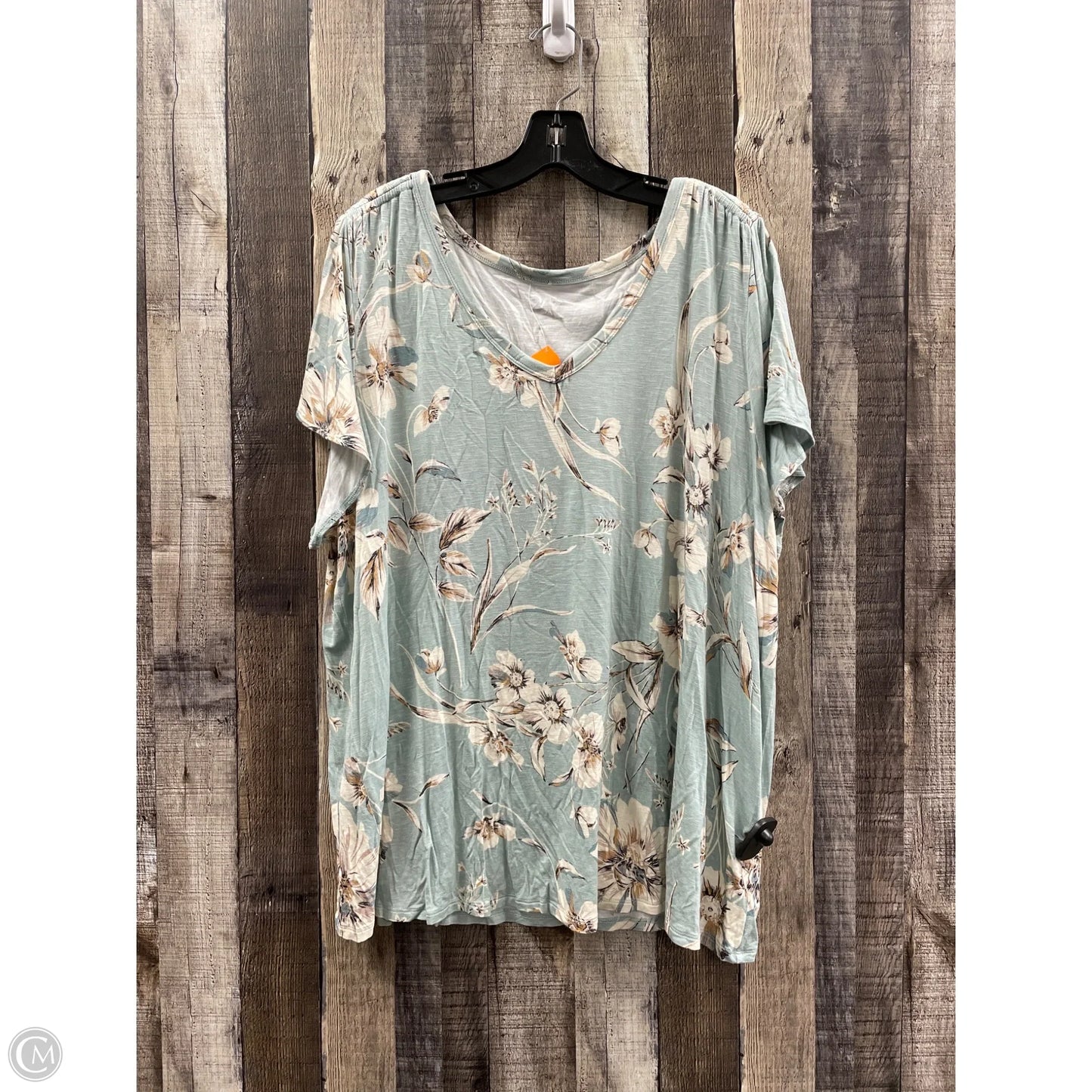 Top Short Sleeve By Maurices In Floral Print, Size: 2x