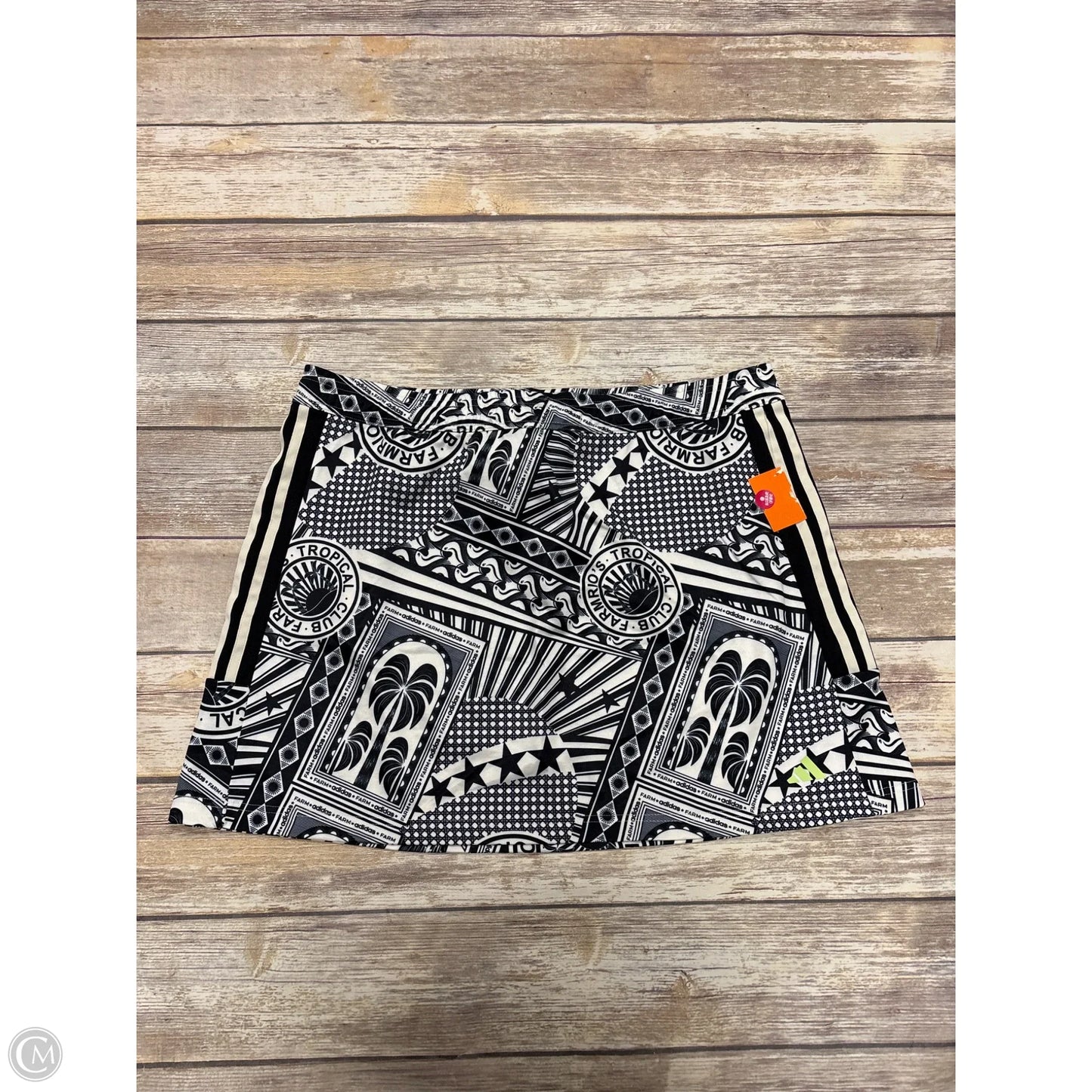 Skirt Mini & Short By Farm Rio In Black & Cream, Size: Xl