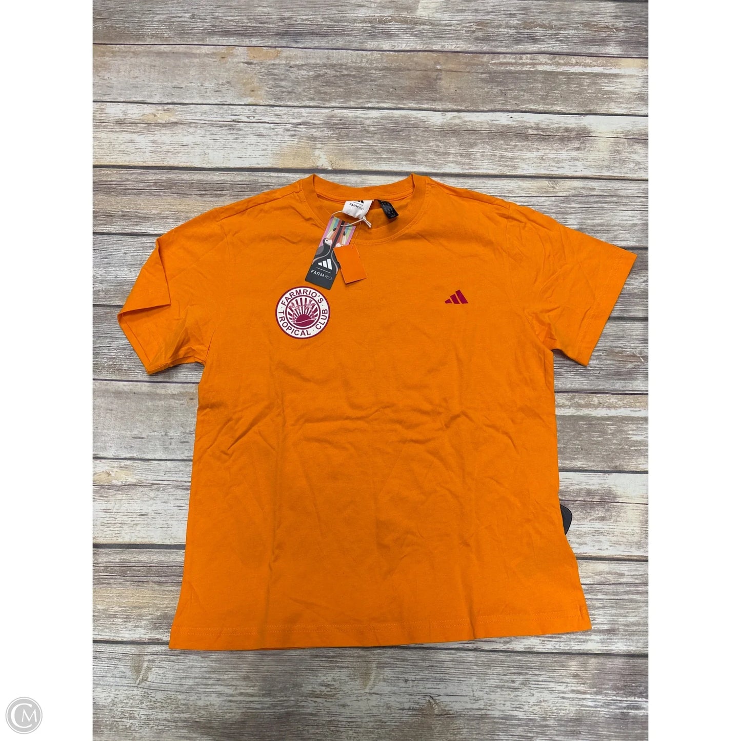 Top Short Sleeve By Farm Rio In Orange, Size: L