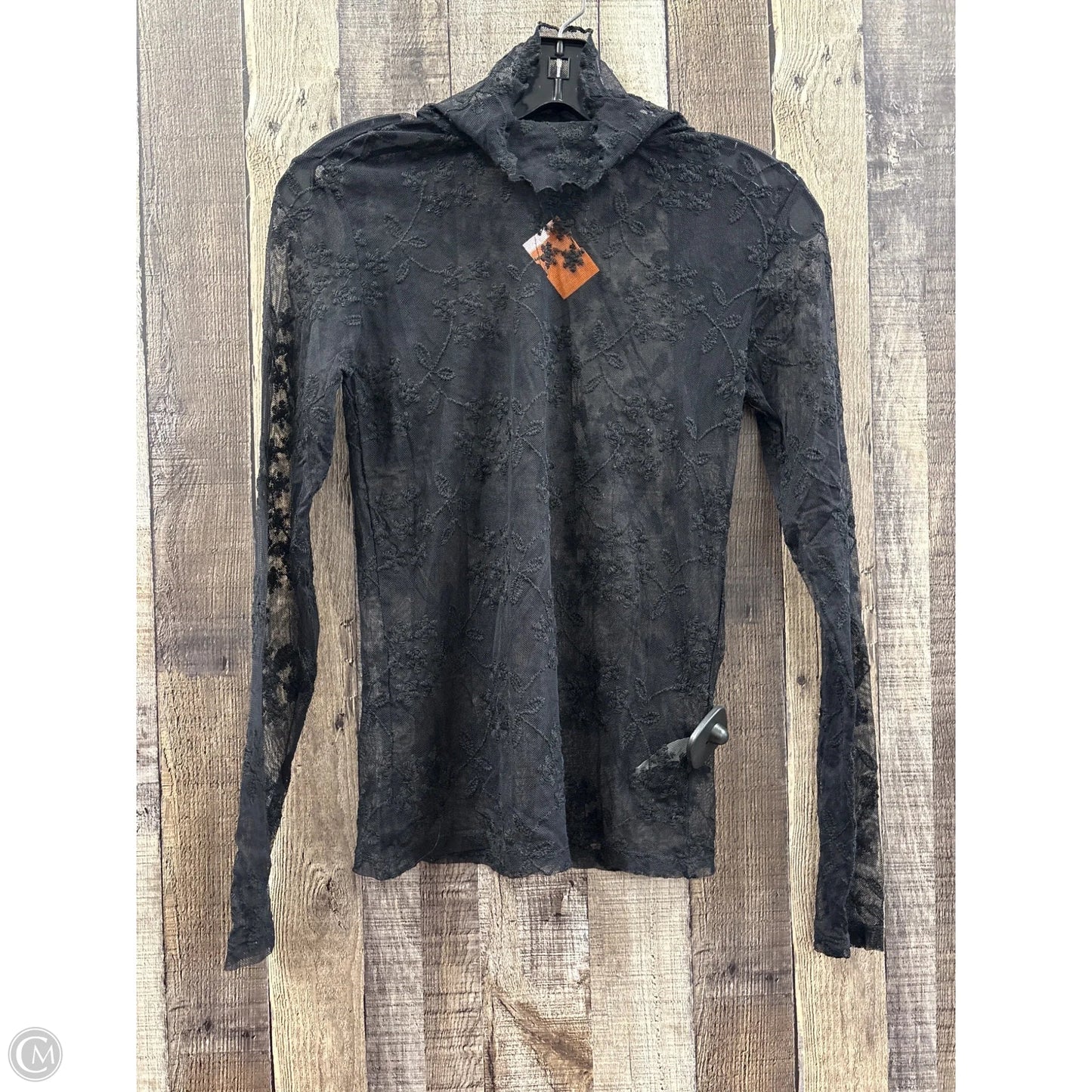 Top Long Sleeve By Cmf In Black, Size: S
