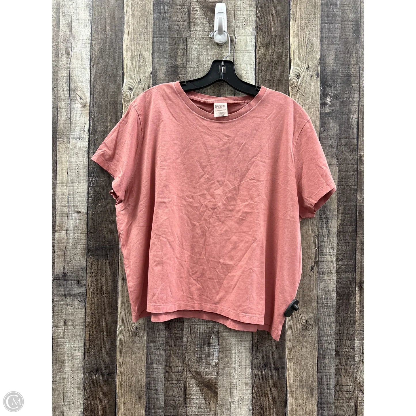 Top Short Sleeve By Pink In Mauve, Size: Xxl
