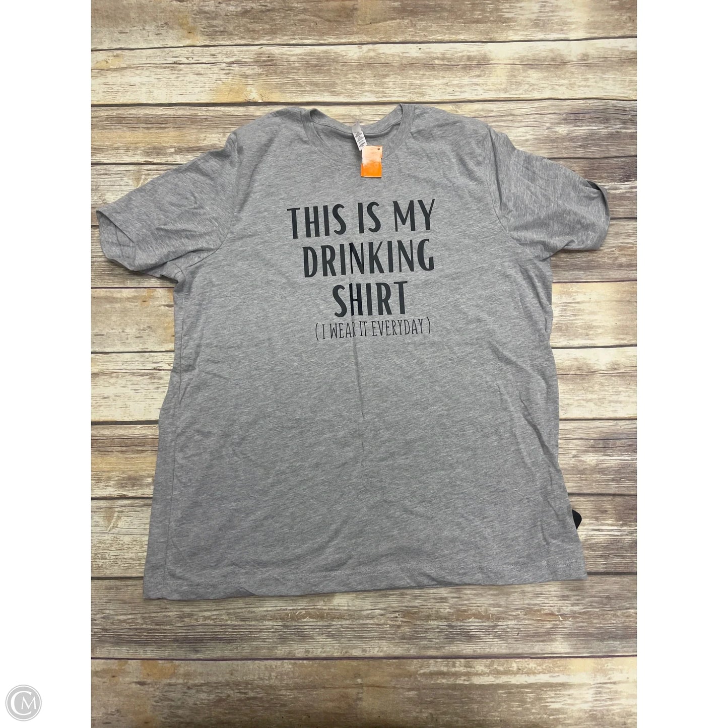 Top Short Sleeve By Bella + Canvas In Grey, Size: 2x