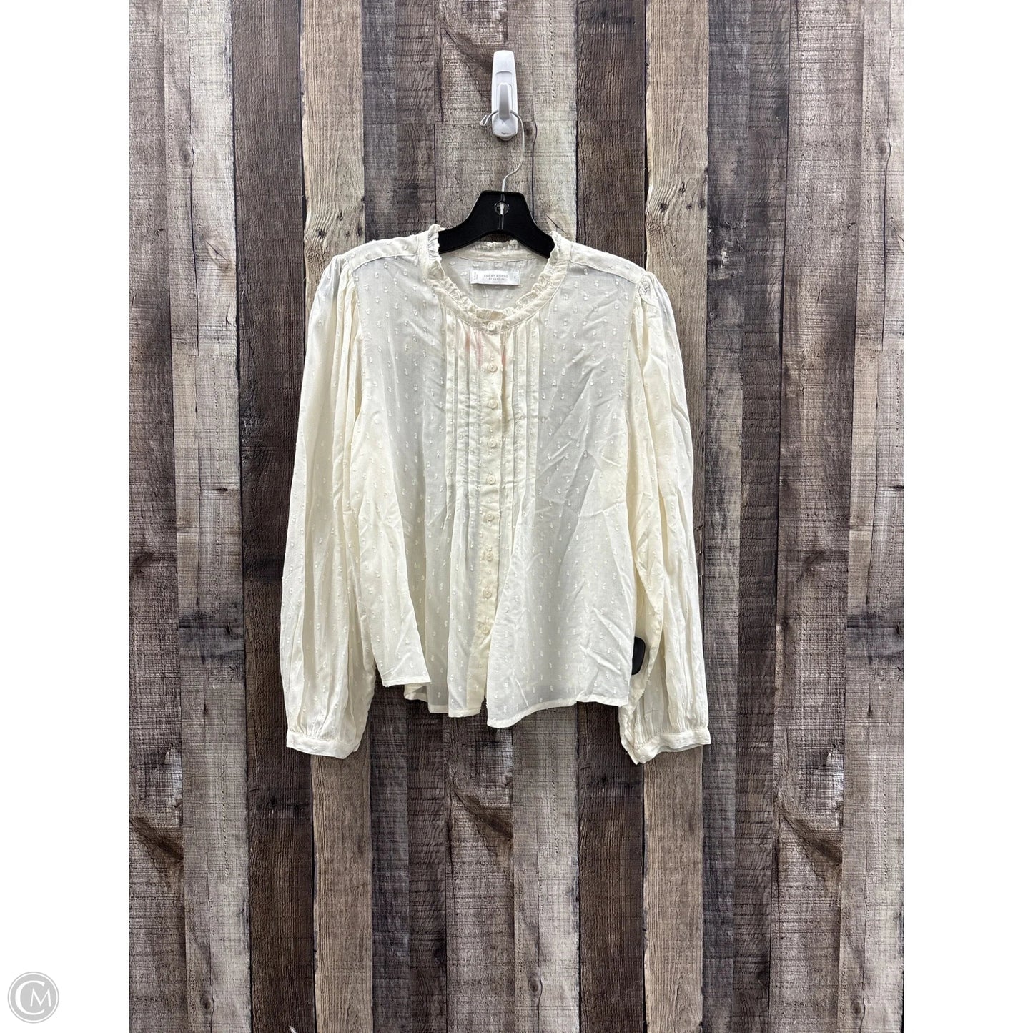 Top Long Sleeve By Lucky Brand In Cream, Size: S