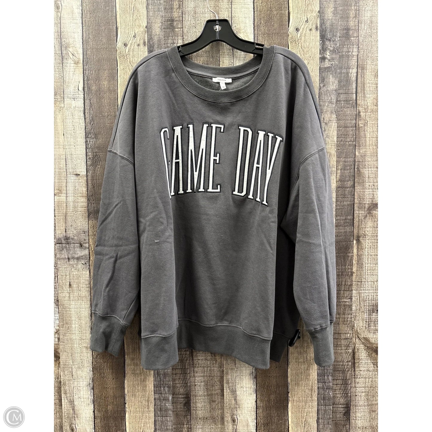 Sweatshirt Crewneck By Maurices In Grey, Size: 2x