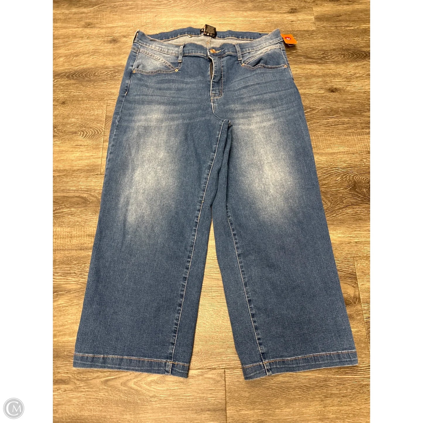 Jeans Cropped By Nanette Lepore In Blue Denim, Size: 14