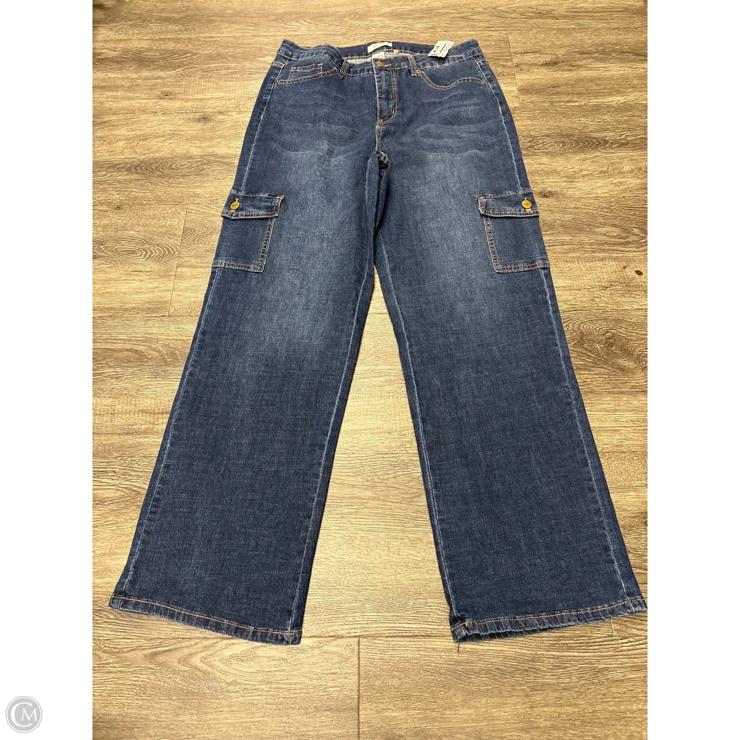 Jeans Wide Leg By Bleu In Blue Denim, Size: 14