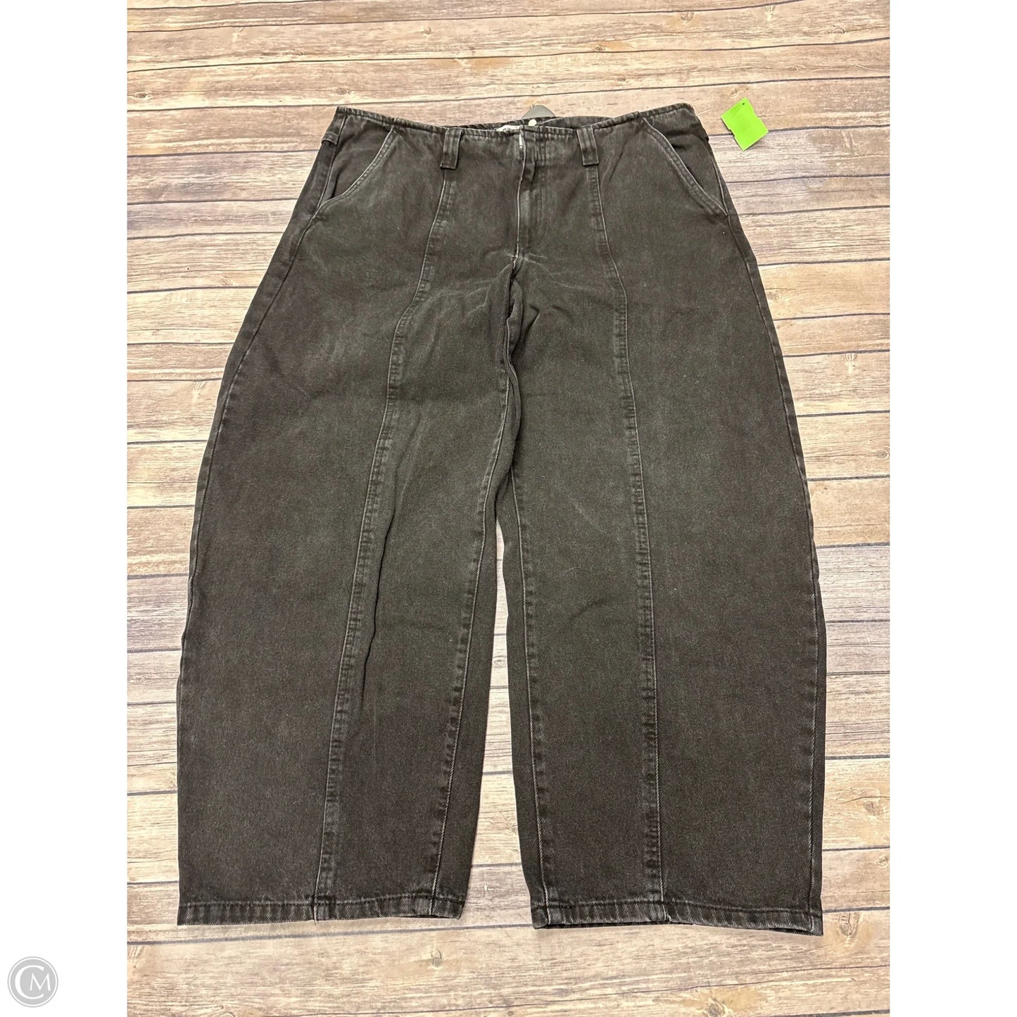 Jeans Wide Leg By Future Collective In Black Denim, Size: 14
