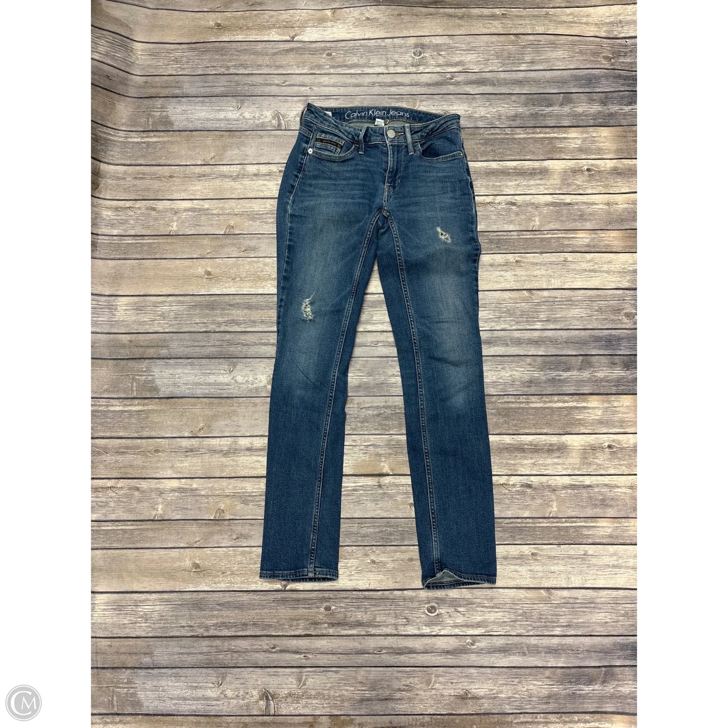Jeans Skinny By Calvin Klein In Blue, Size: 0