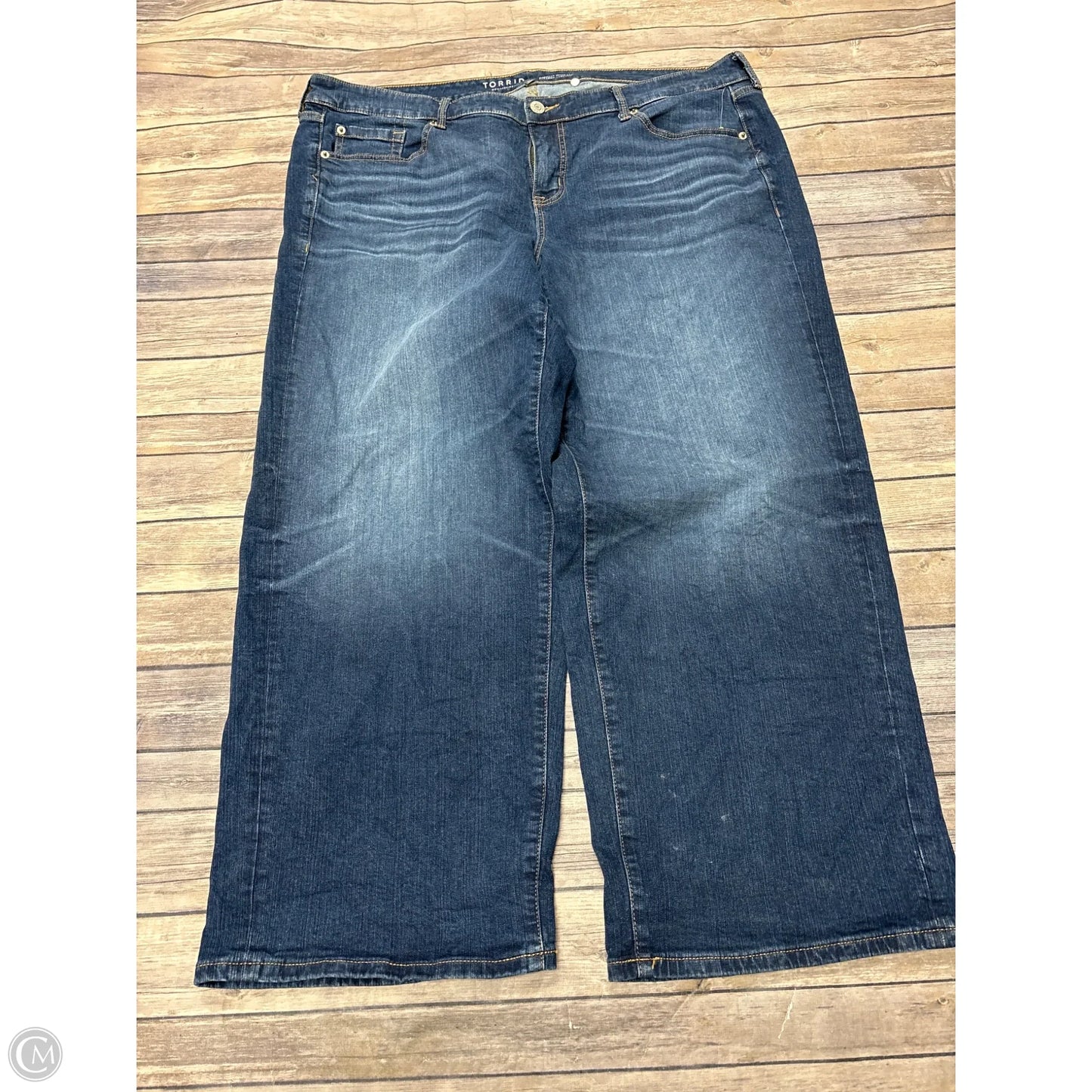 Jeans Wide Leg By Torrid In Blue Denim, Size: 18