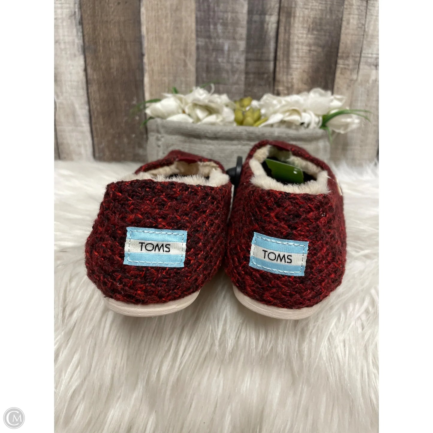 Shoes Flats By Toms In Red, Size: 10