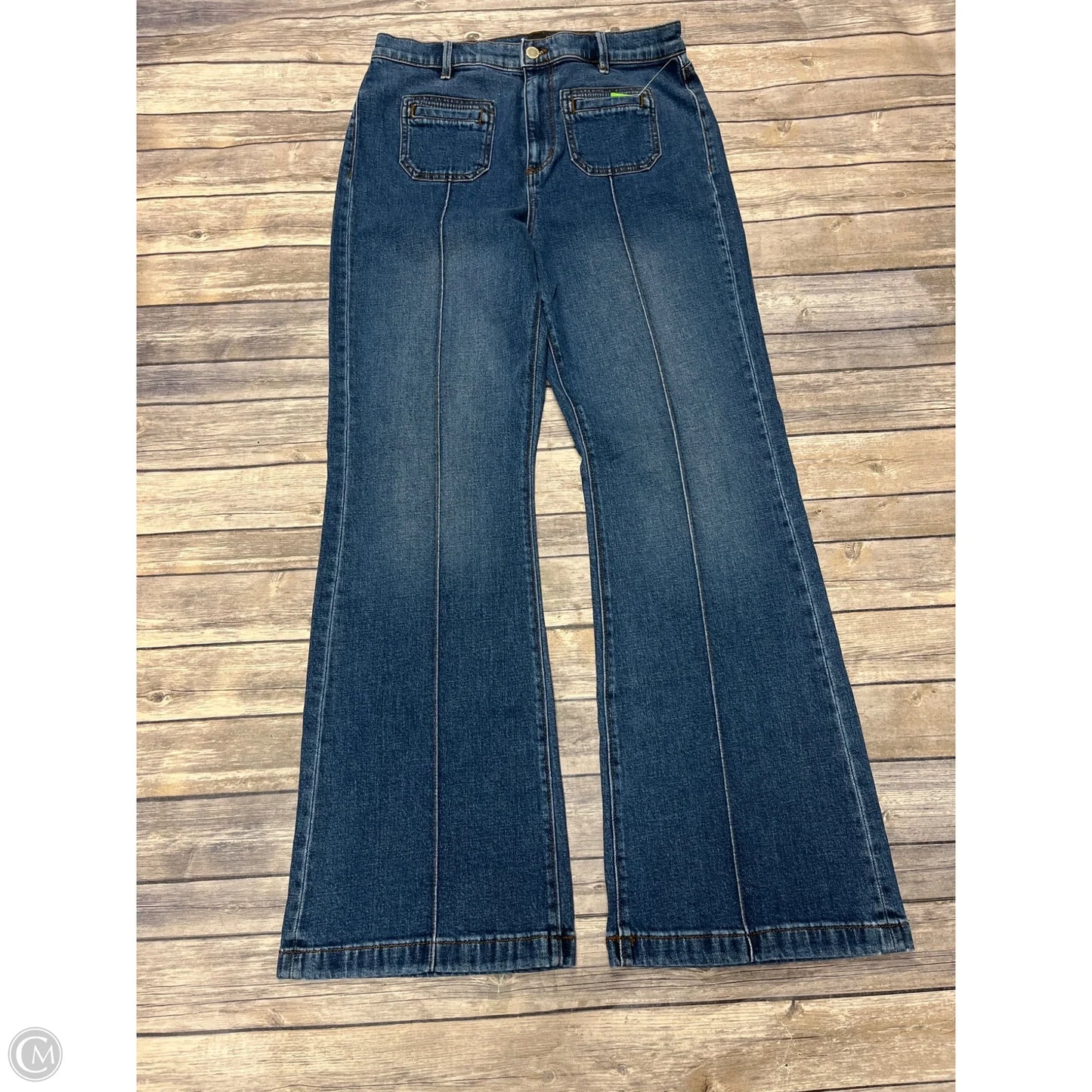 Jeans Wide Leg By Ann Taylor In Blue Denim, Size: 8