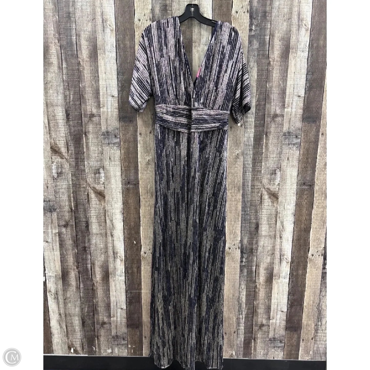 Dress Designer By Lilly Pulitzer In Blue & Silver, Size: L
