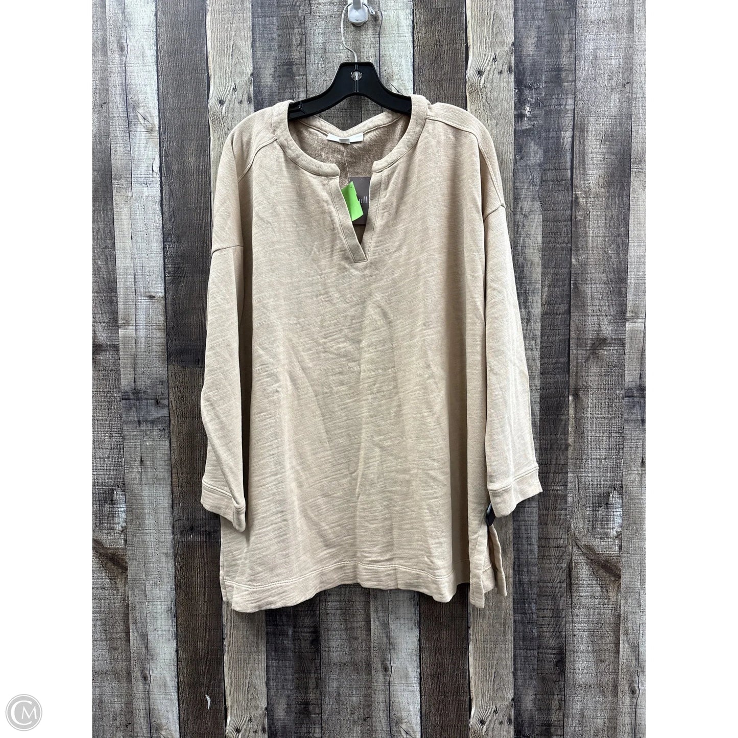 Top Long Sleeve By J. Jill In Tan, Size: Xl