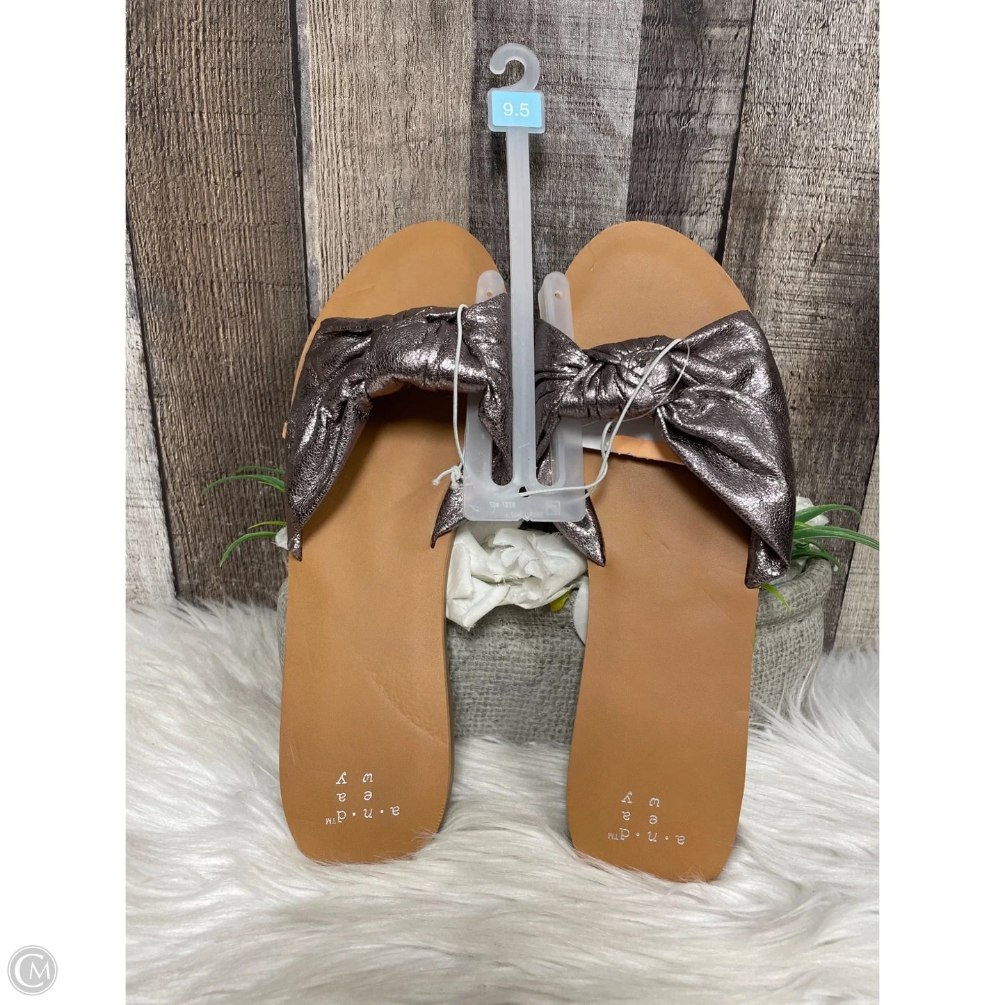 Sandals Flats By A New Day In Bronze, Size: 9.5