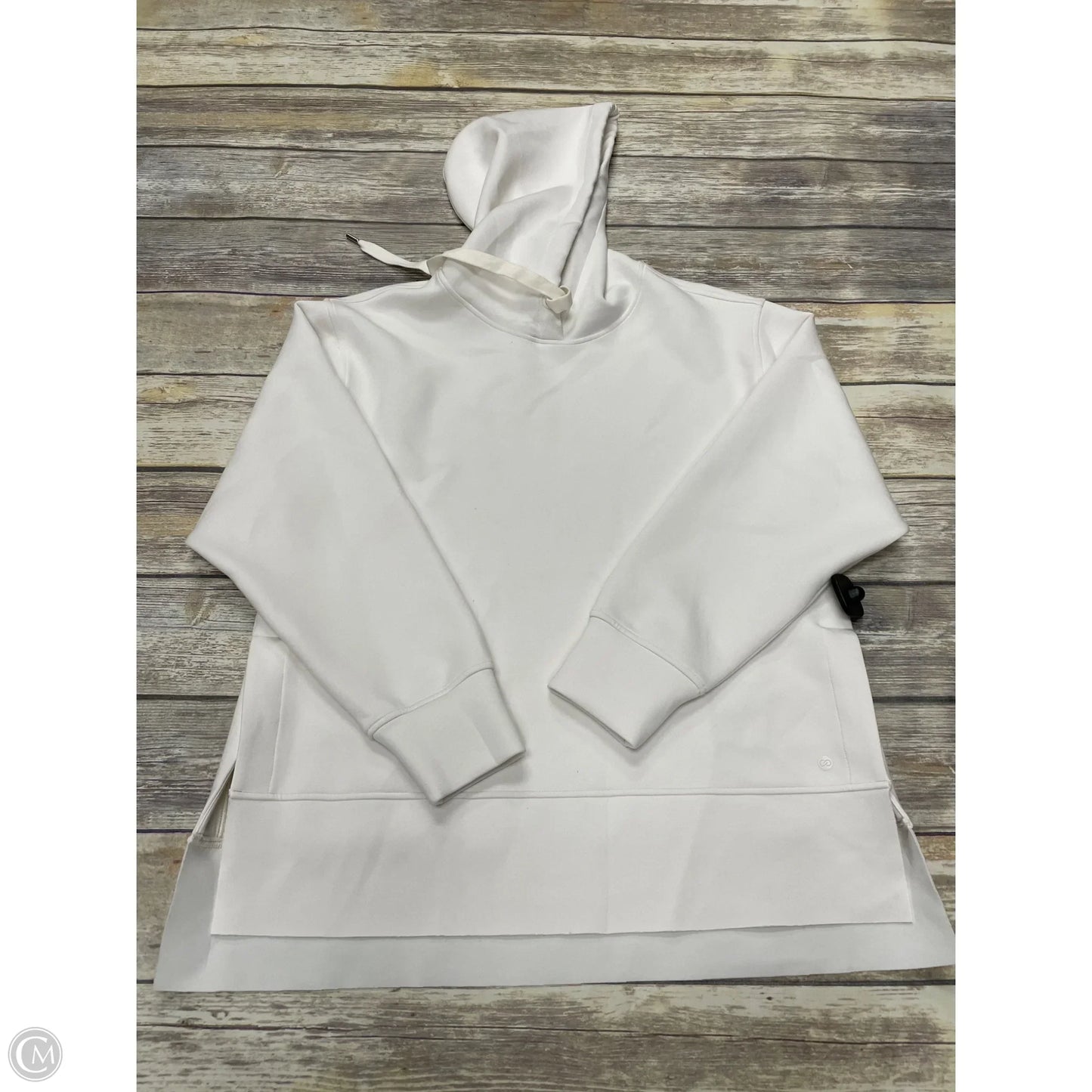 Athletic Sweatshirt Hoodie By Calia In Ivory, Size: S
