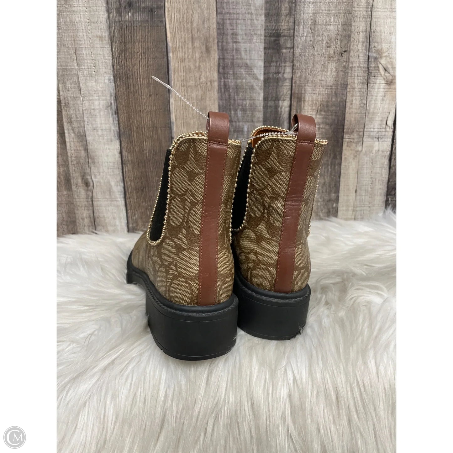 Boots Designer By Coach In Tan, Size: 10
