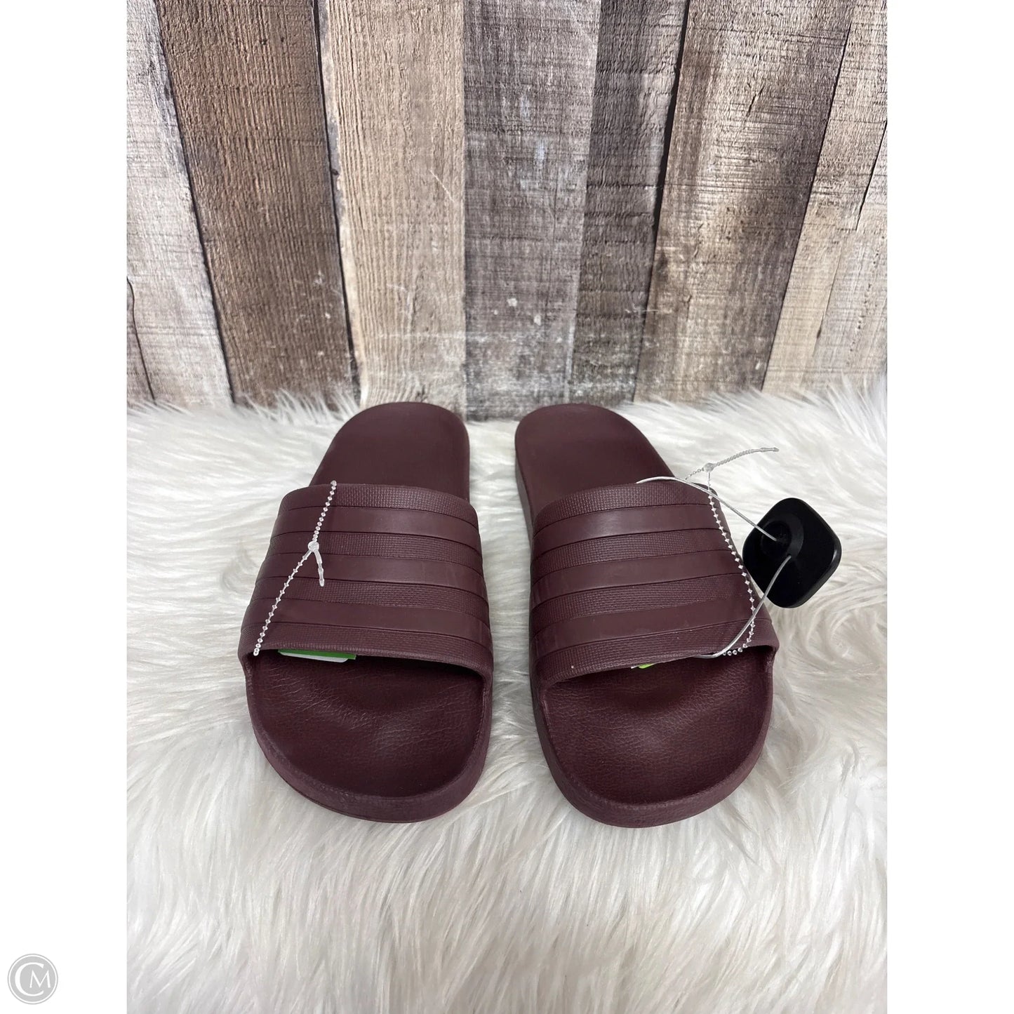 Sandals Sport By Adidas In Maroon, Size: 9
