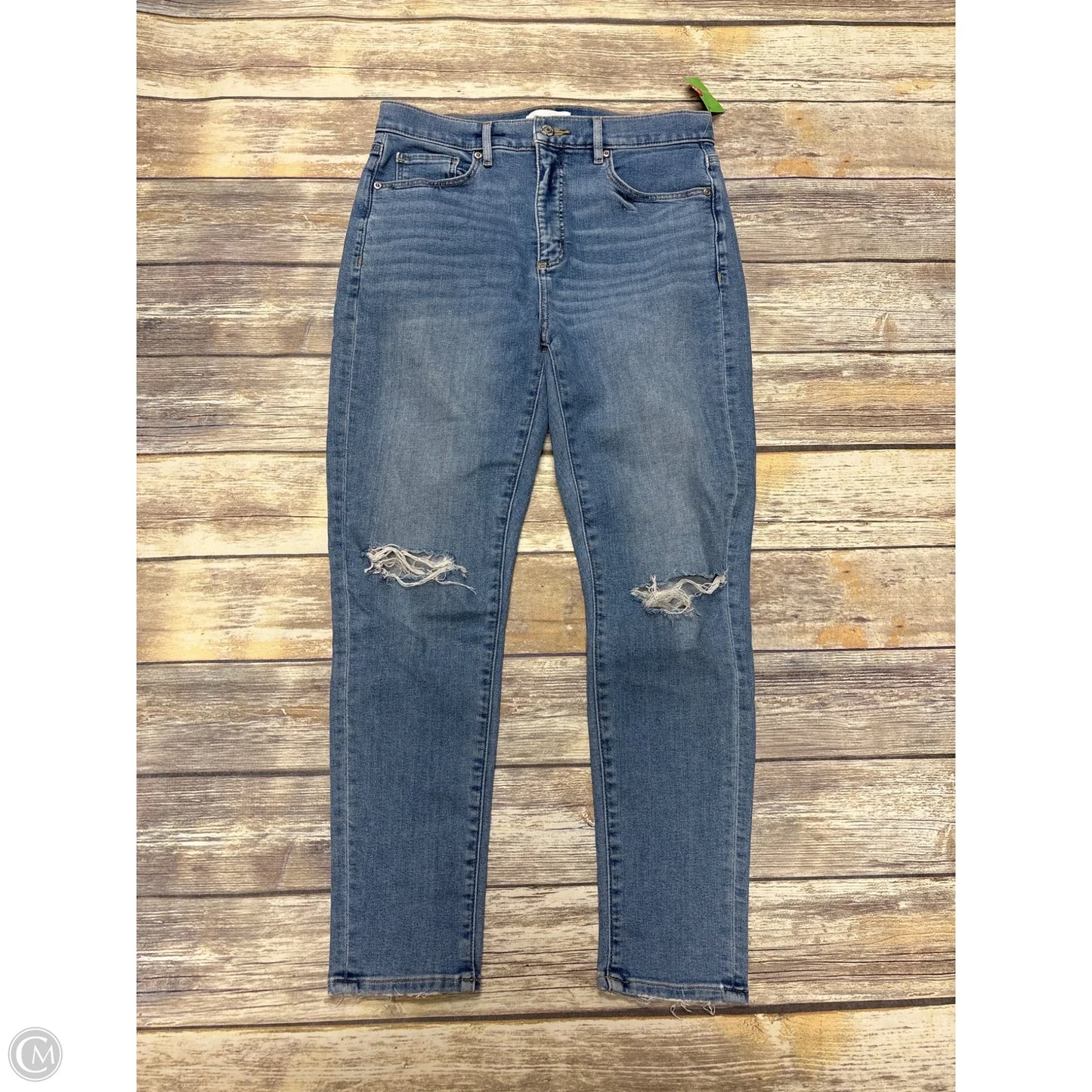 Jeans Straight By Loft In Blue Denim, Size: 8