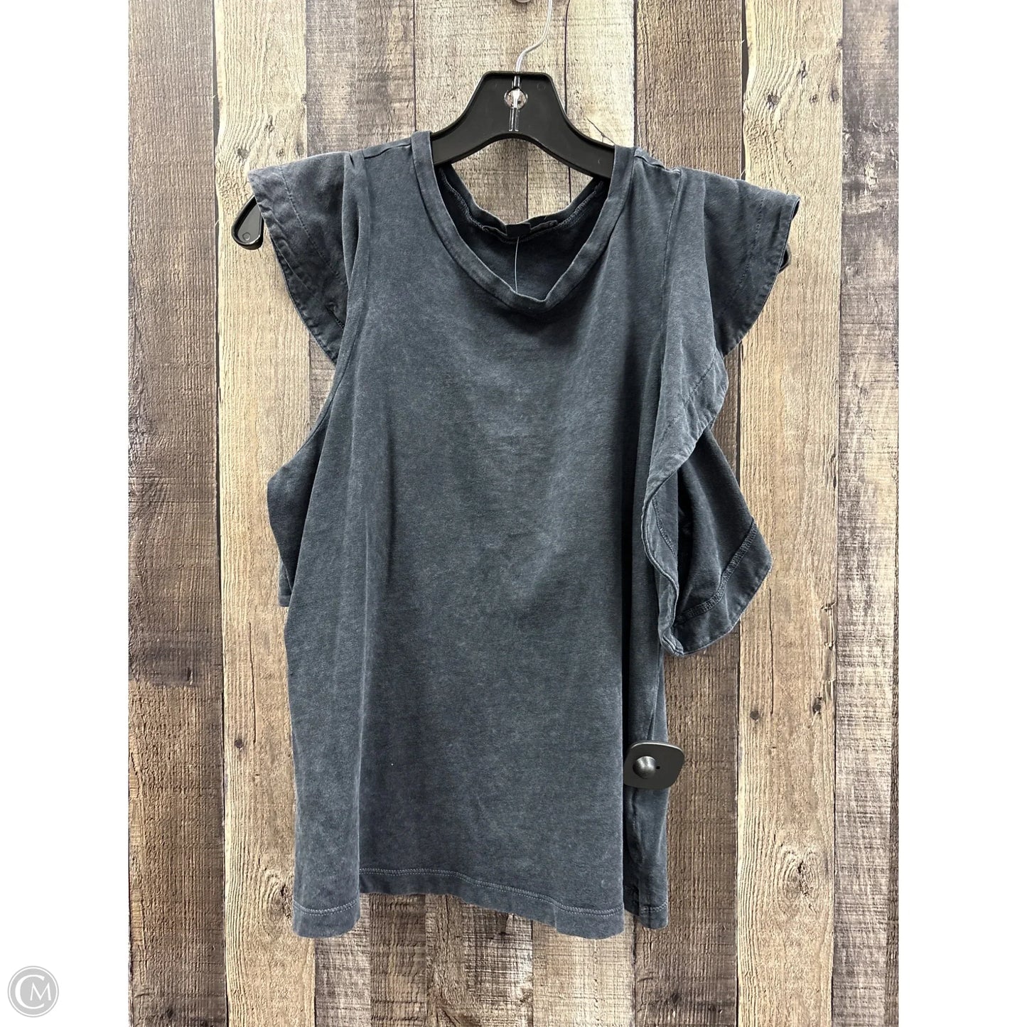 Top Short Sleeve Designer By All Saints In Grey, Size: Xs
