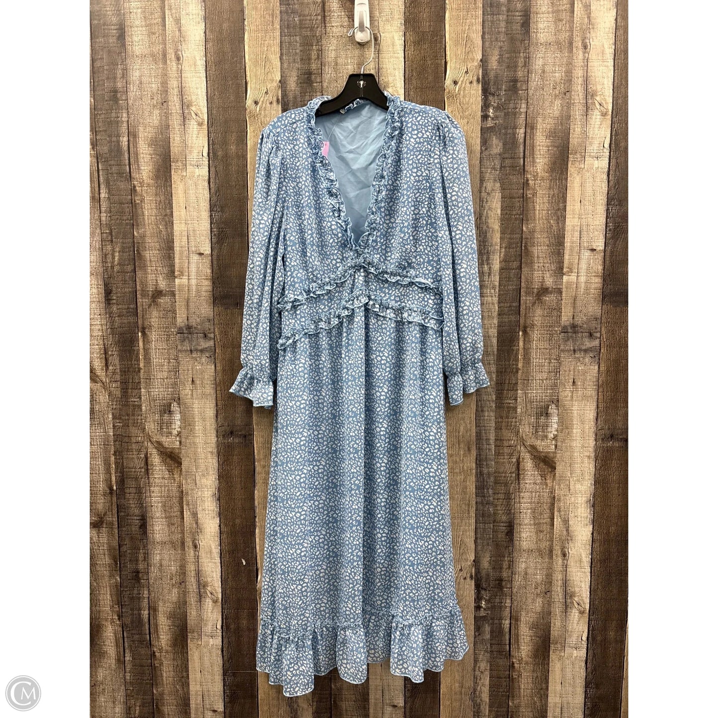 Dress Casual Maxi By Cmf In Blue, Size: Xl