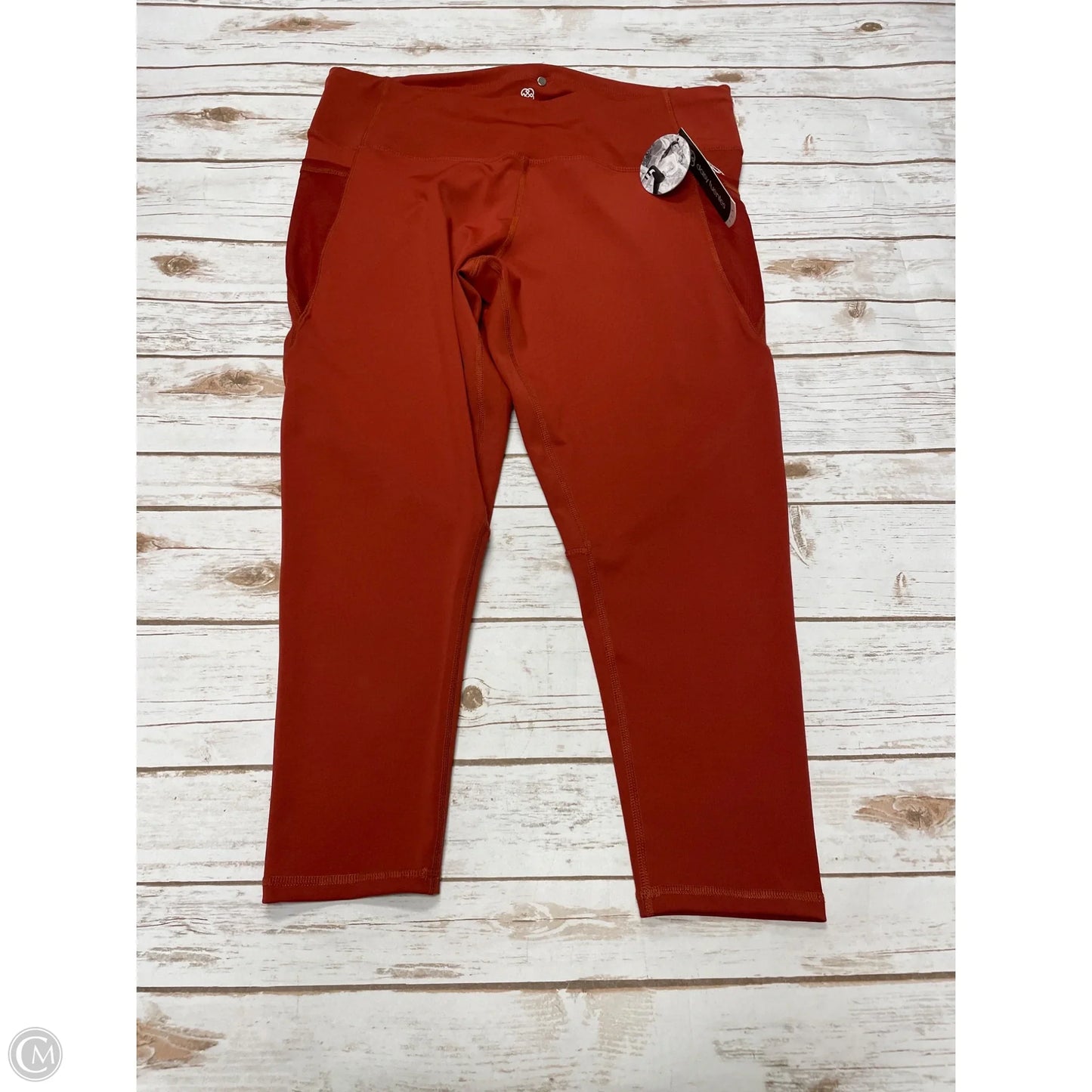 Athletic Leggings By Daisy Fuentes In Orange, Size: 3x