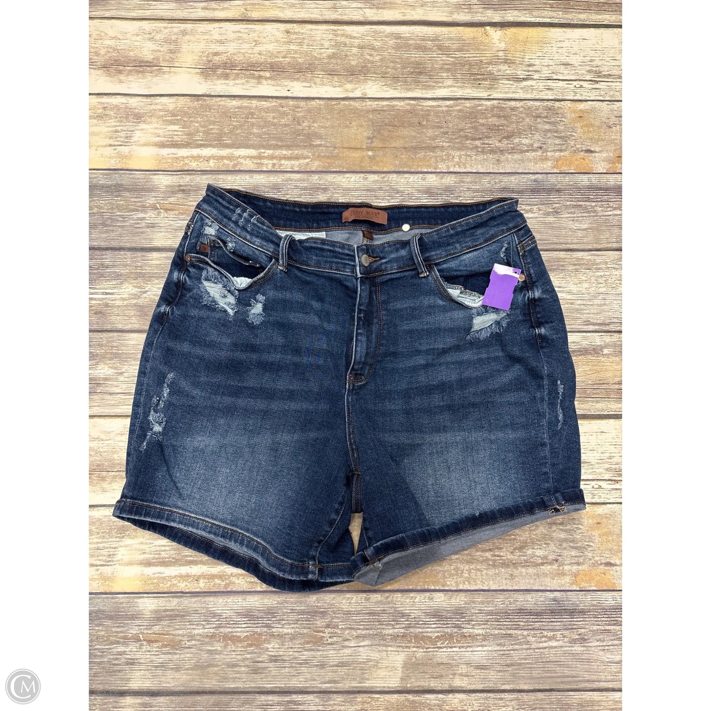 Shorts By Judy Blue In Blue Denim, Size: 2x
