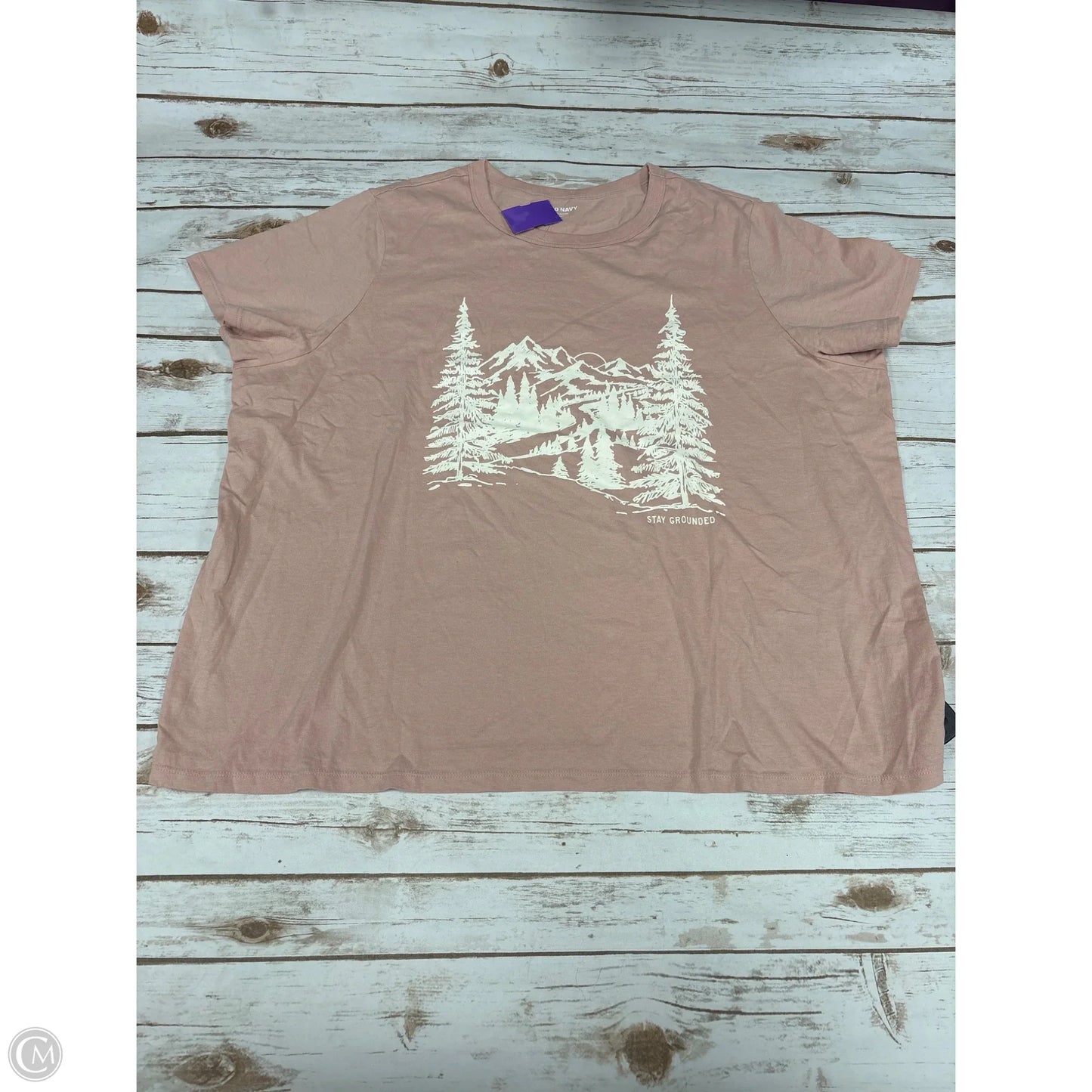 Top Short Sleeve By Old Navy In Peach, Size: Xxl