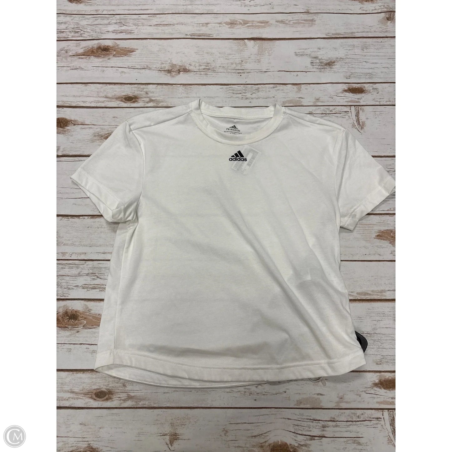 Athletic Top Short Sleeve By Adidas In White, Size: Xs
