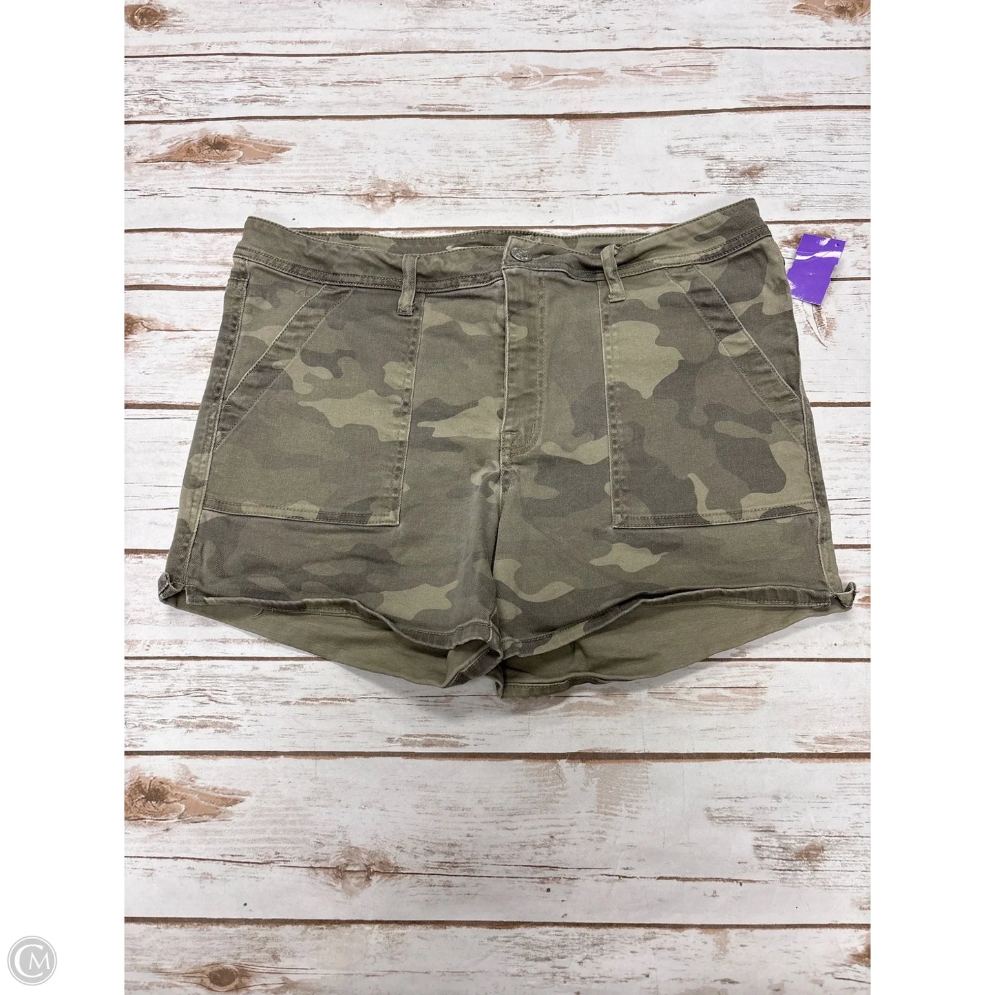 Shorts By Seven 7 In Camouflage Print, Size: 14