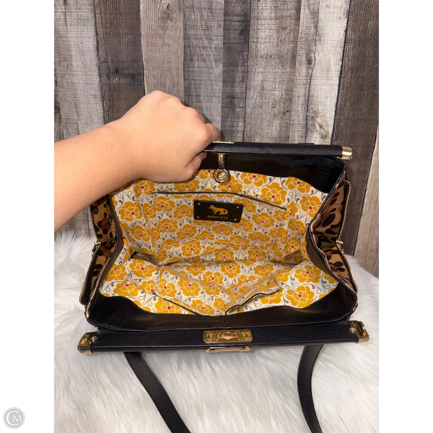 Handbag Leather By Clothes Mentor, Size: Large