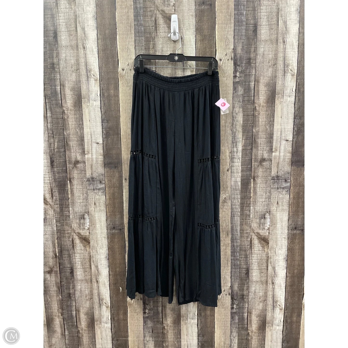 Pants Wide Leg By Angie In Black, Size: L
