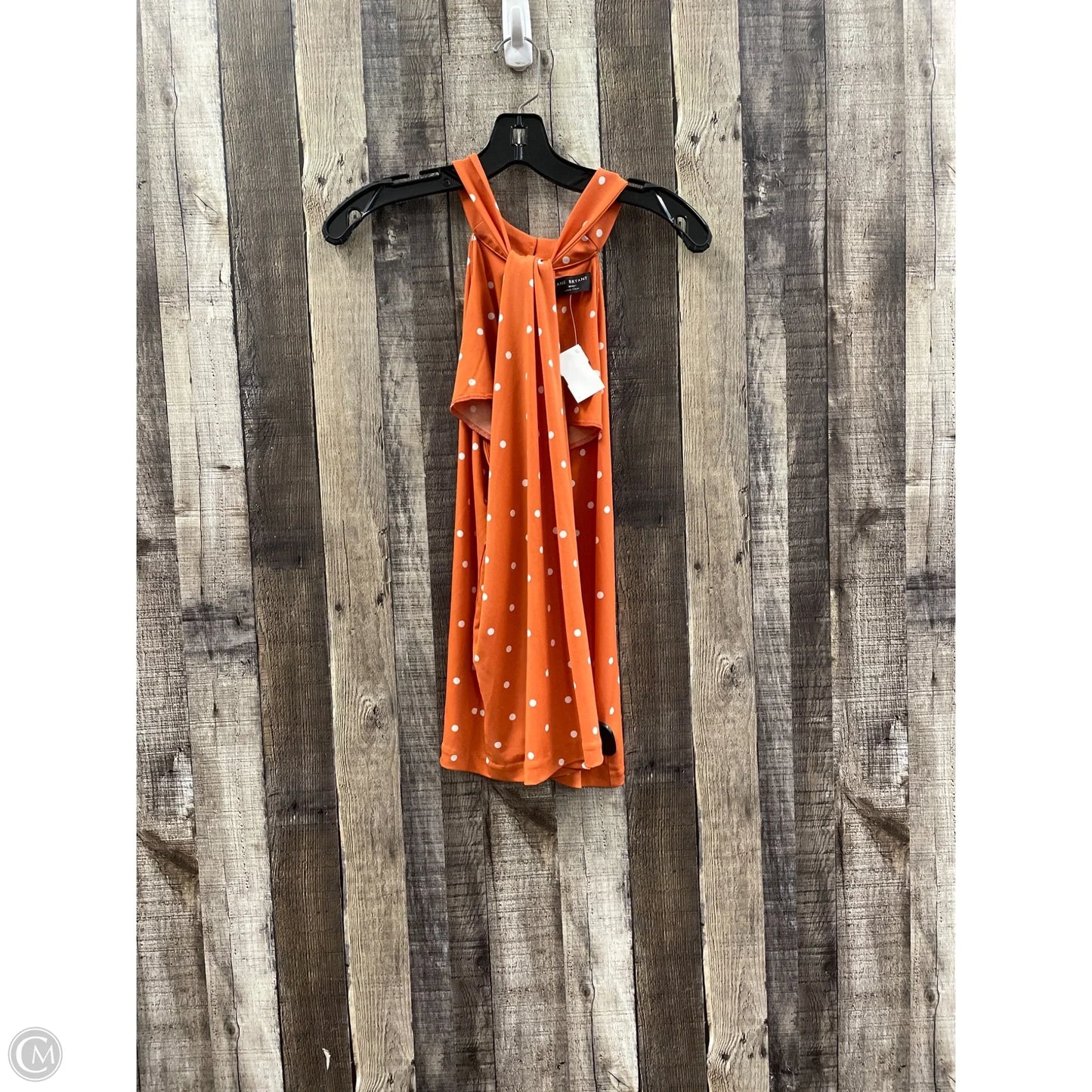 Top Sleeveless By Lane Bryant In Orange & White, Size: M