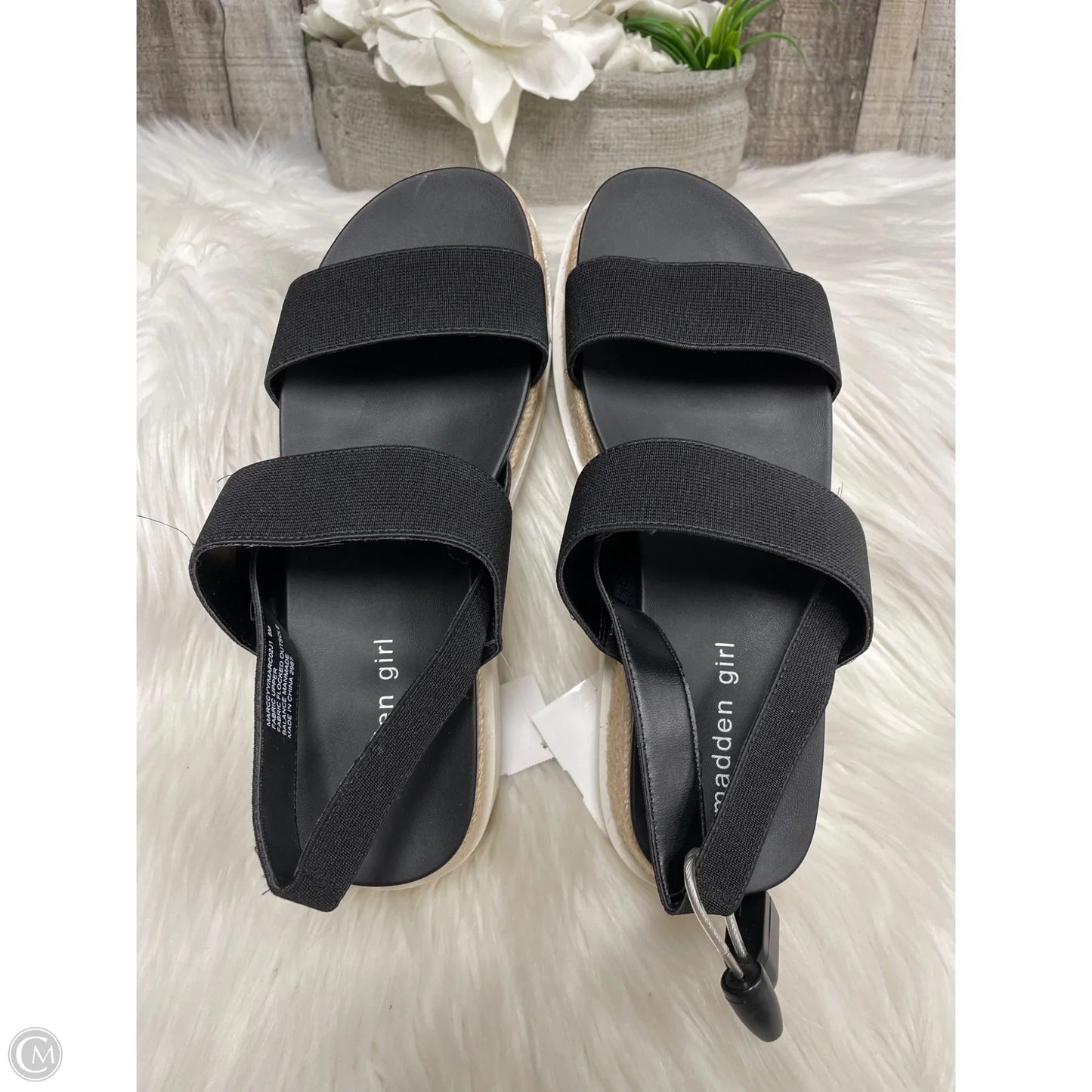 Sandals Heels Platform By Madden Girl In Black, Size: 8