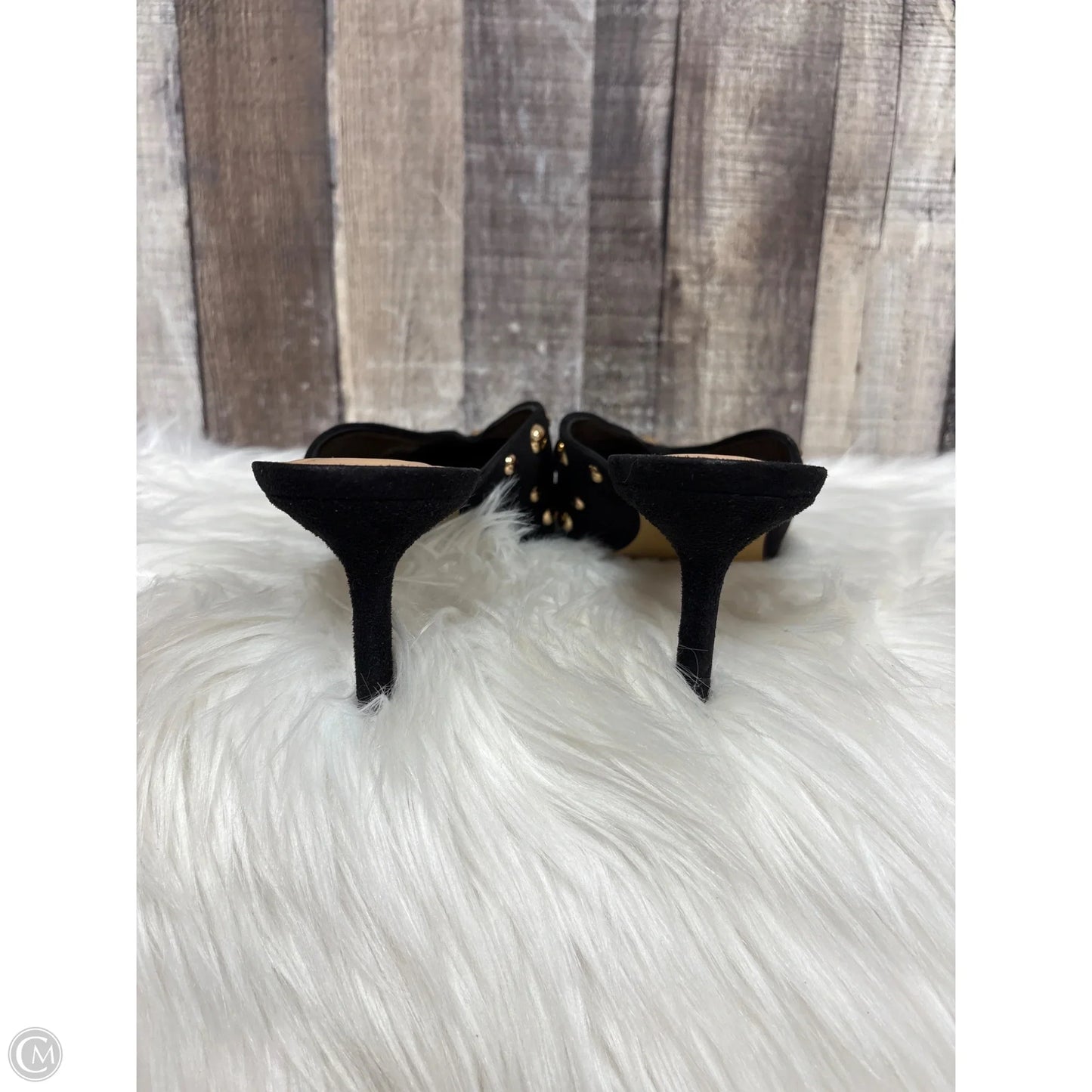 Shoes Heels Kitten By Inc In Black & Gold, Size: 9.5