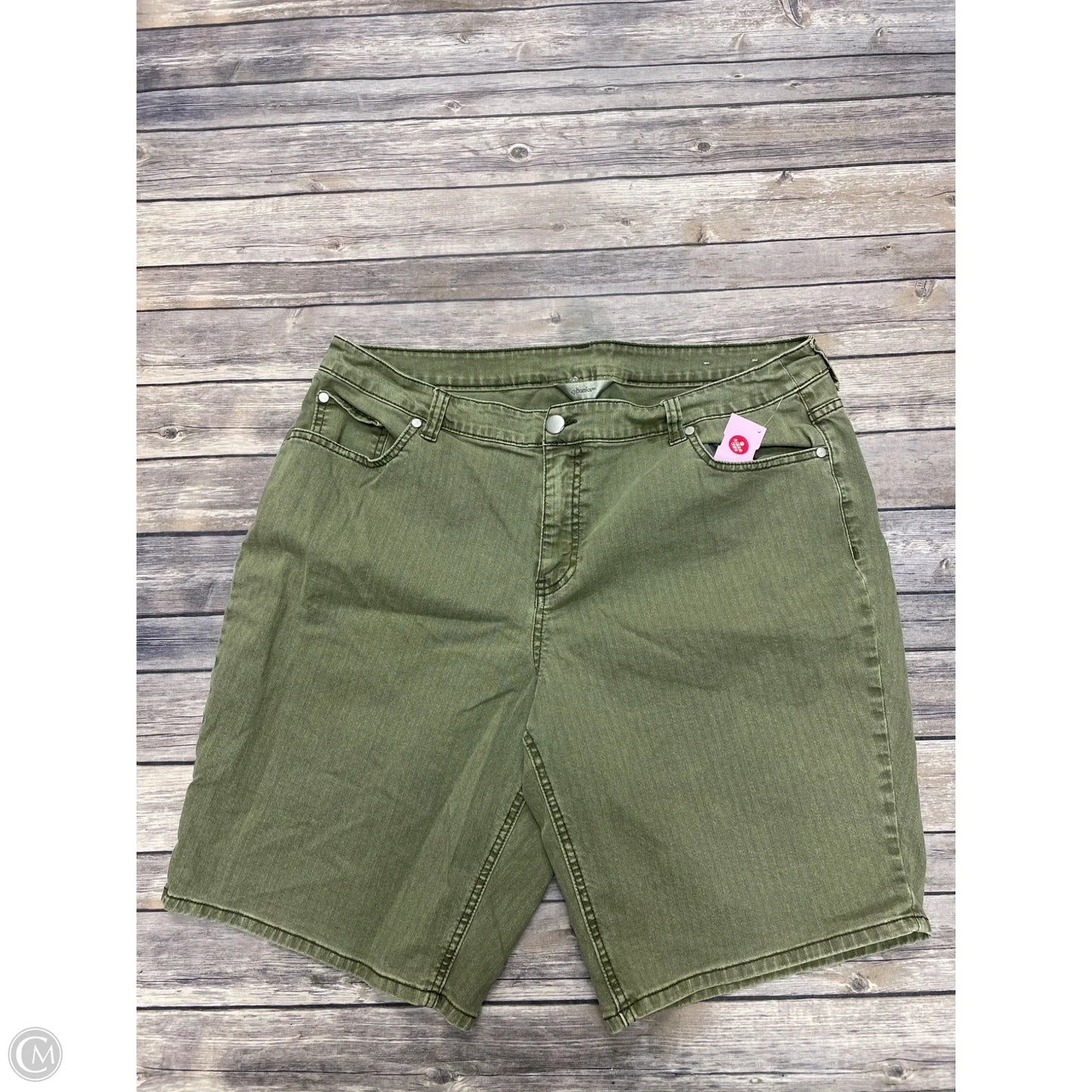 Shorts By Cj Banks In Green, Size: 18