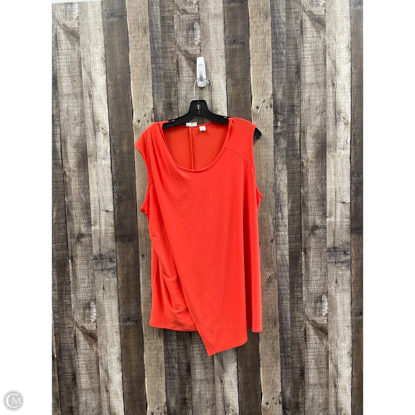 Top Sleeveless By Cato In Orange, Size: Xl